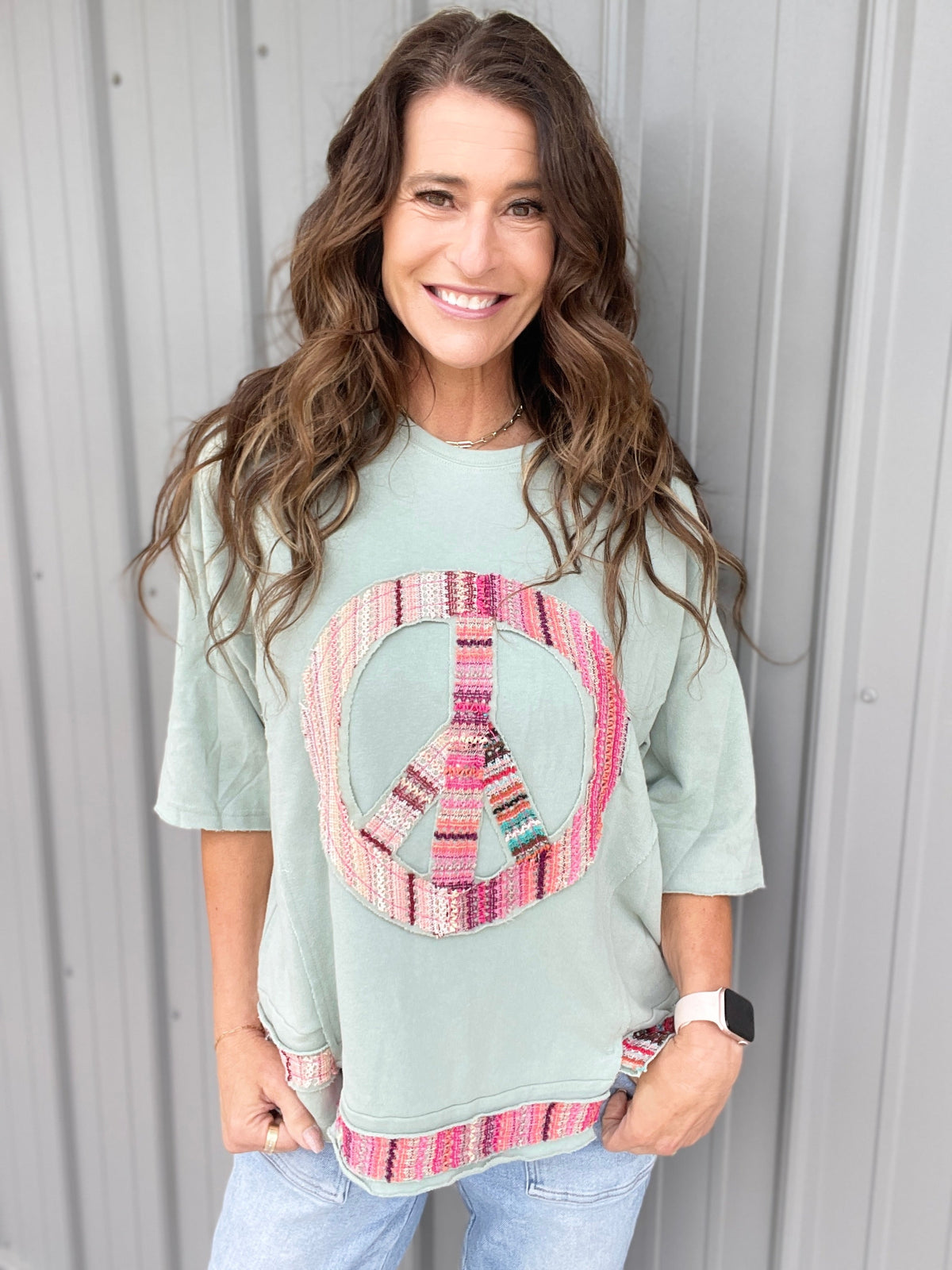 Know Peace Knit Top In 4 Colors: Rose, Oatmeal. Camel, Sage *Final Sale*