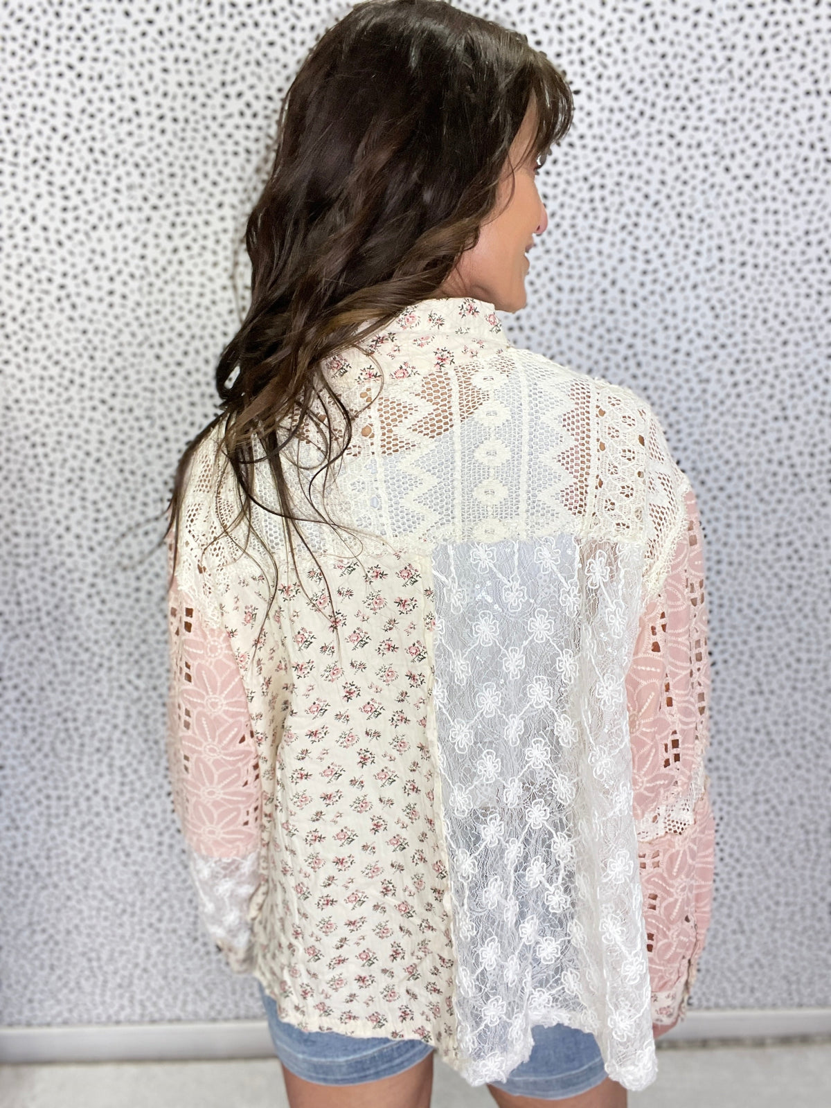 POL Waiting To Play Crochet Long Sleeve Top In 2 Colors