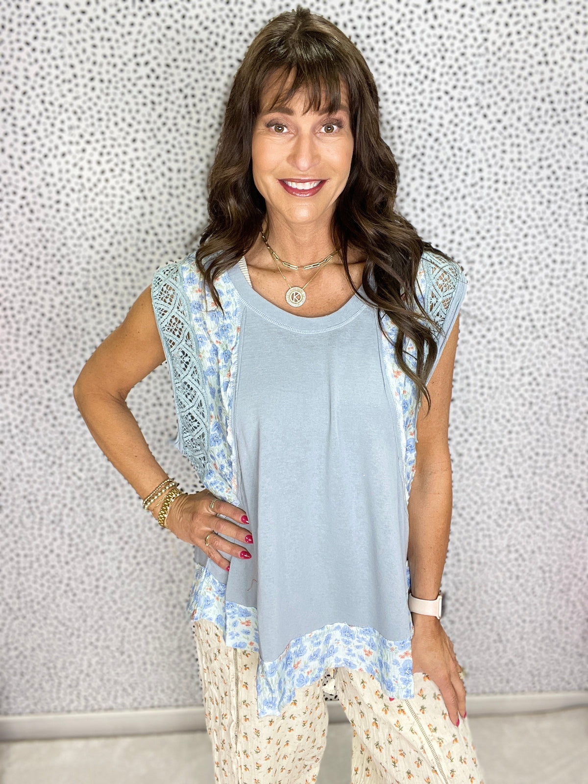 POL Lace Blossom Sleeveless Top In 2 Colors *Final Sale*