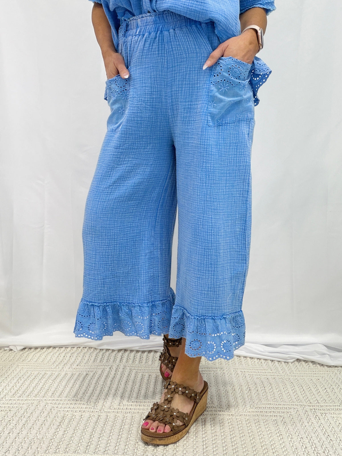Calming Myself Down Cropped Pants In 3 Colors