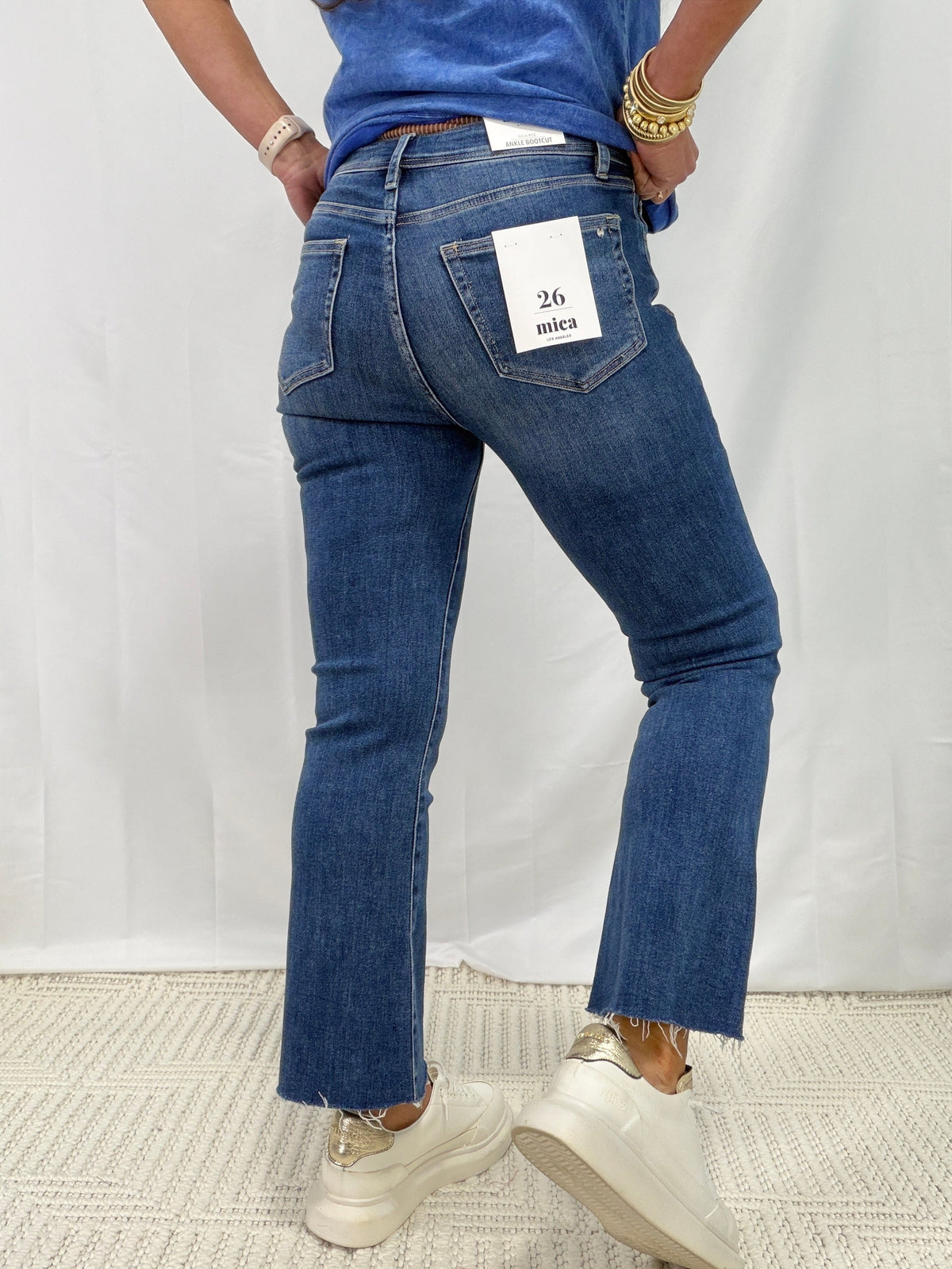 Mica High Rise Bootcut Ankle Jeans 744 In Bluewood