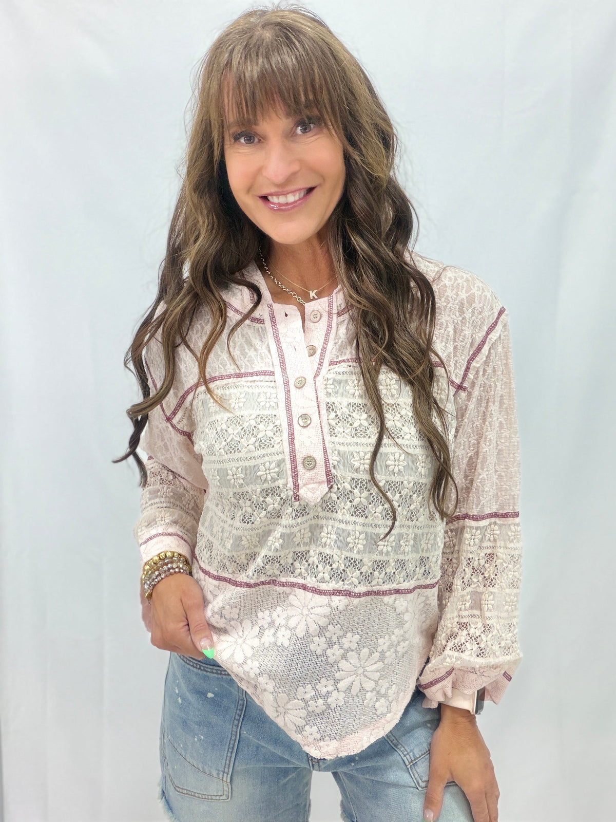 Pol Blossom Breeze Lace Hoodie in 2 Colors