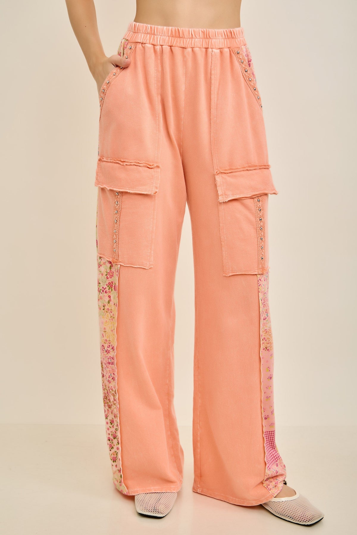 Sparkle Stroll Studded Eyelet Pants In 2 Colors