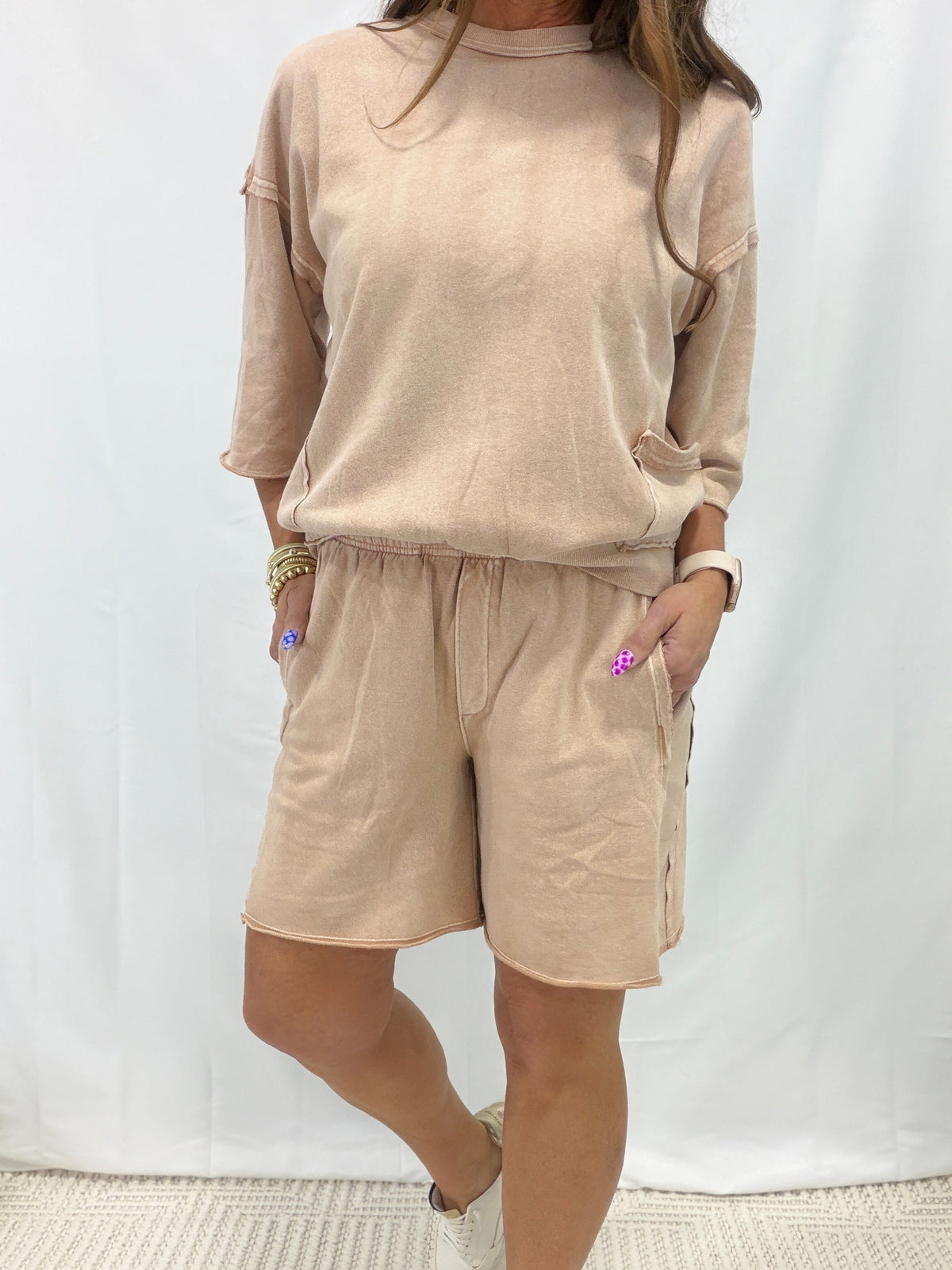 Made It To The Coast Washed Terry Shorts In 3 Colors