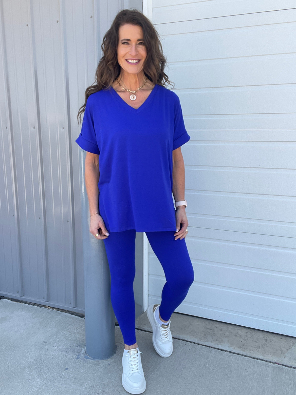 Take It Easy Soft V Neck Short Sleeve Lounge Leggings Set In 4 Colors *Final Sale*