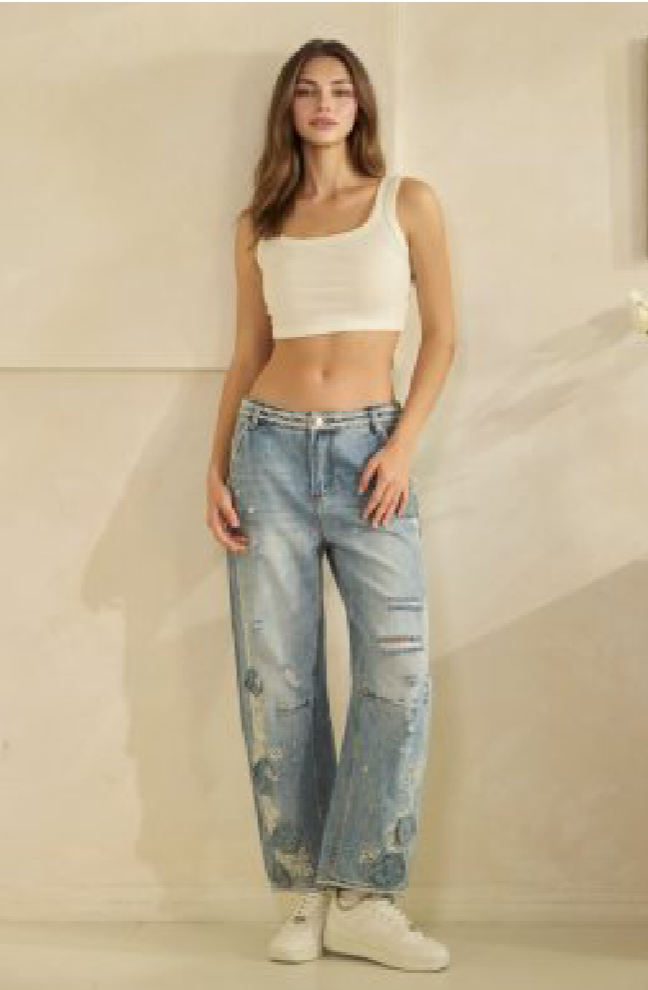 Oli & Hali Denim Daydream Wide Leg Jeans In Denim