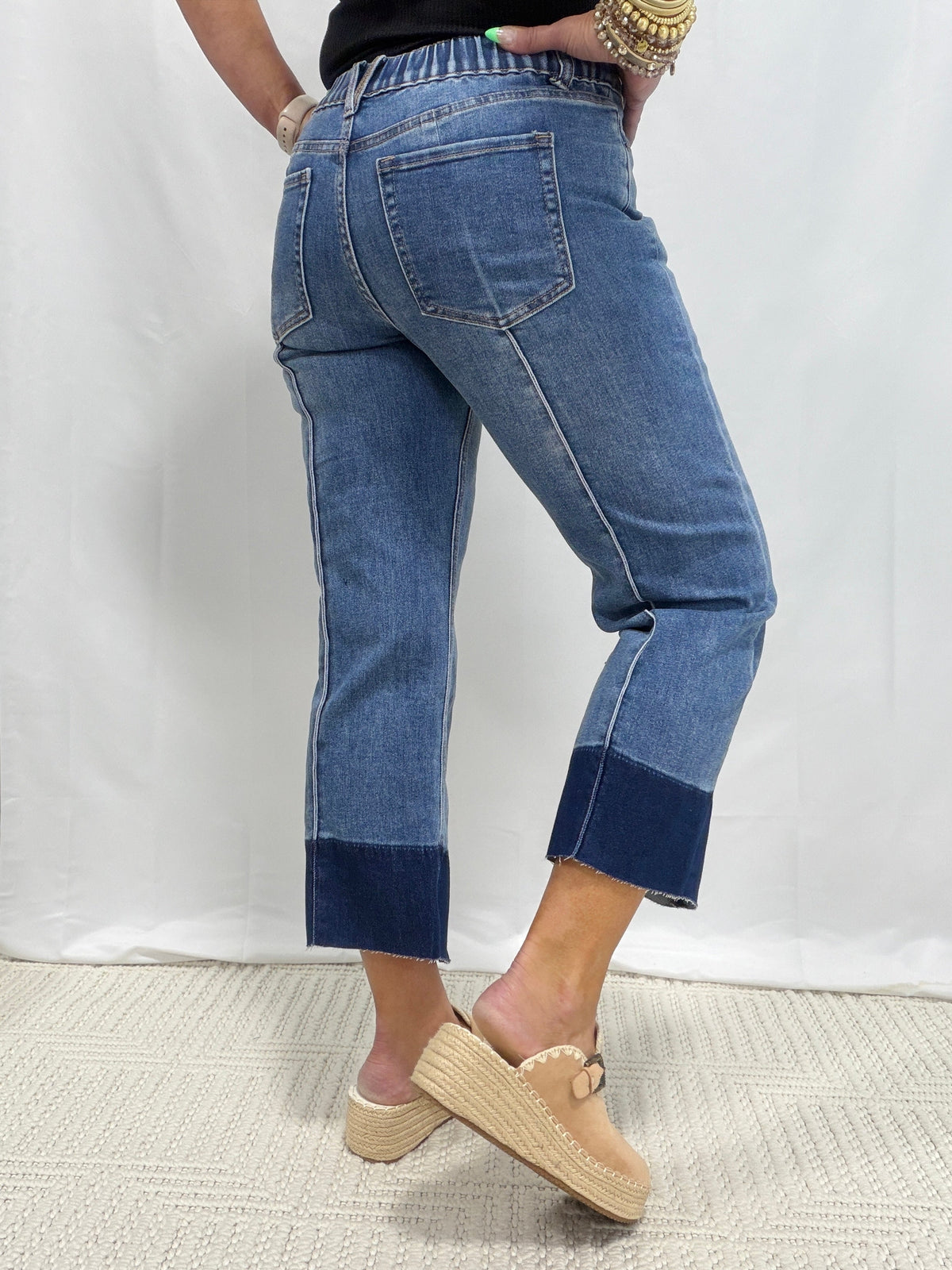 City Contrast Straight Leg Denim