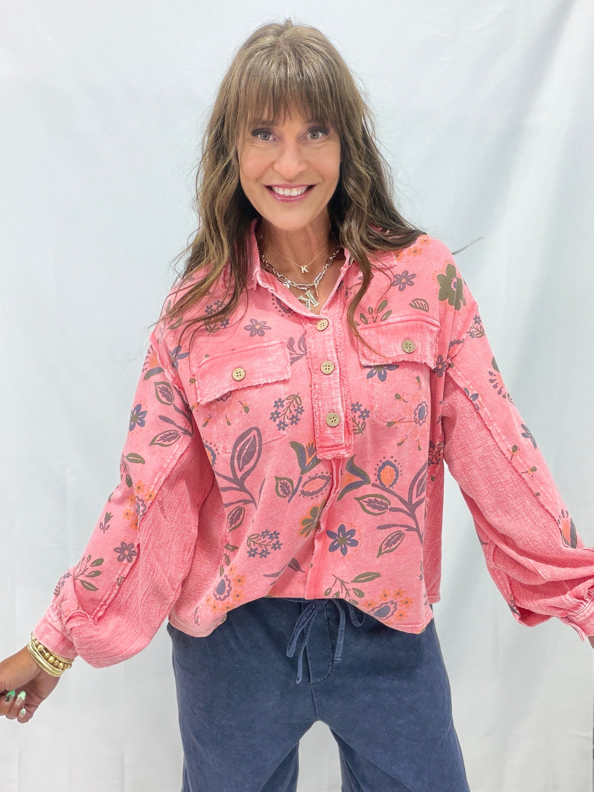 Wildflower Whisper Mineral Wash Top In 6 Colors