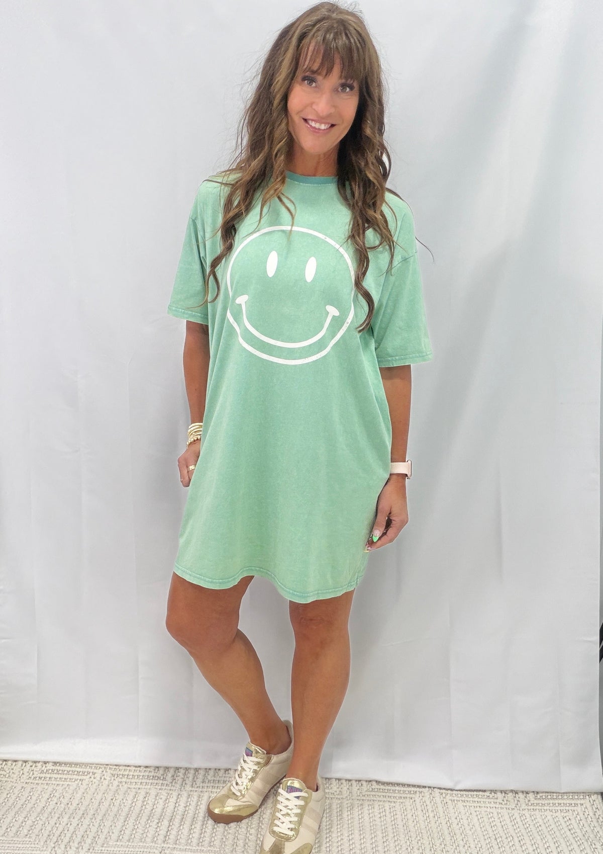 Good Vibes Mineral Washed Jersey Dress In 4 Colors