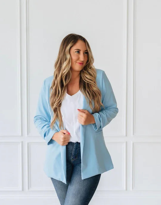 Out Of My Way Scrunch Sleeve Blazer In 3 Colors