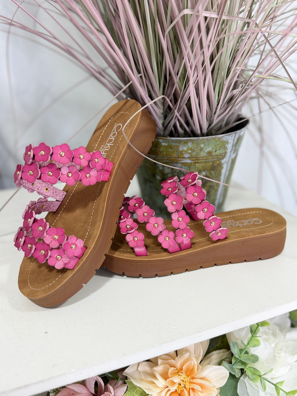 Corkys Garden Party Sandals In Pink