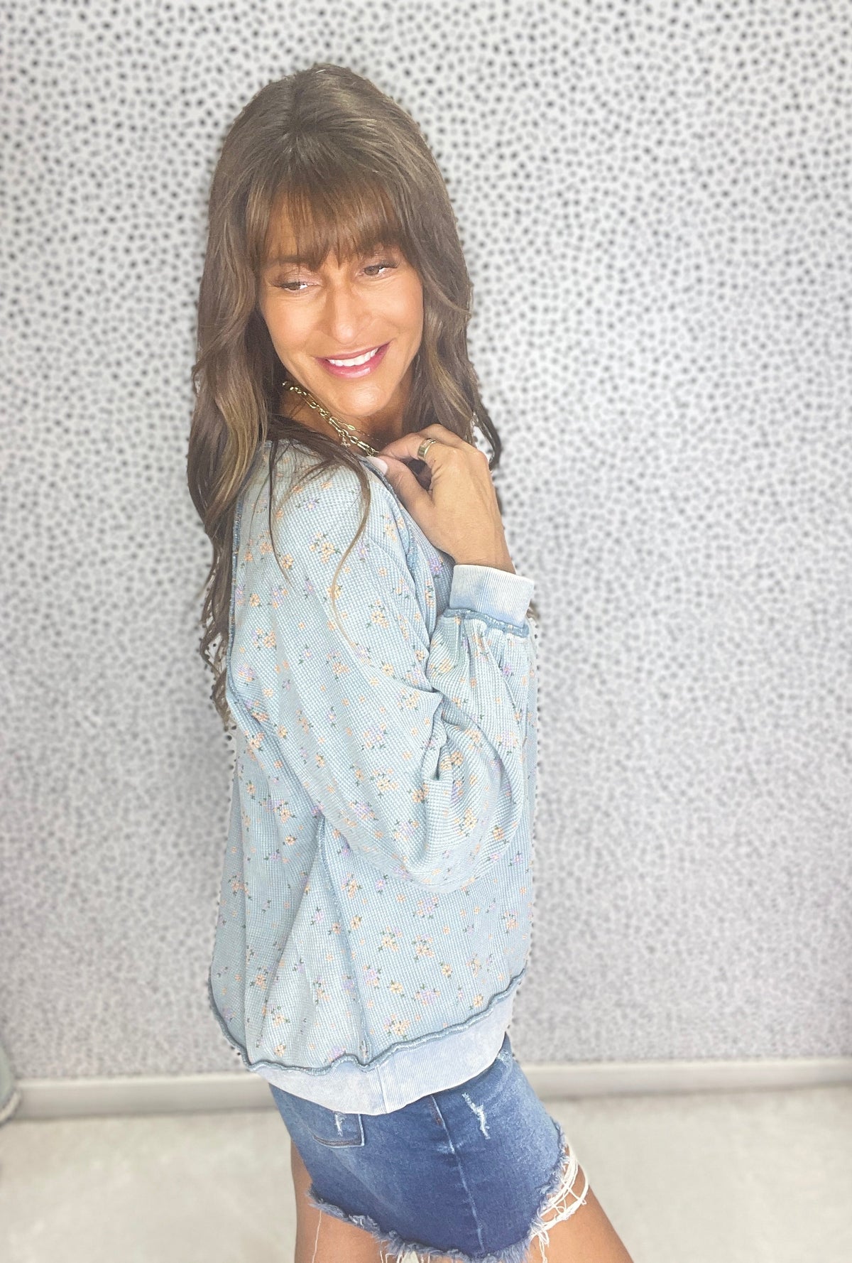 Days Are Getting Long Printed Thermal Long Sleeve Top In 3 Colors