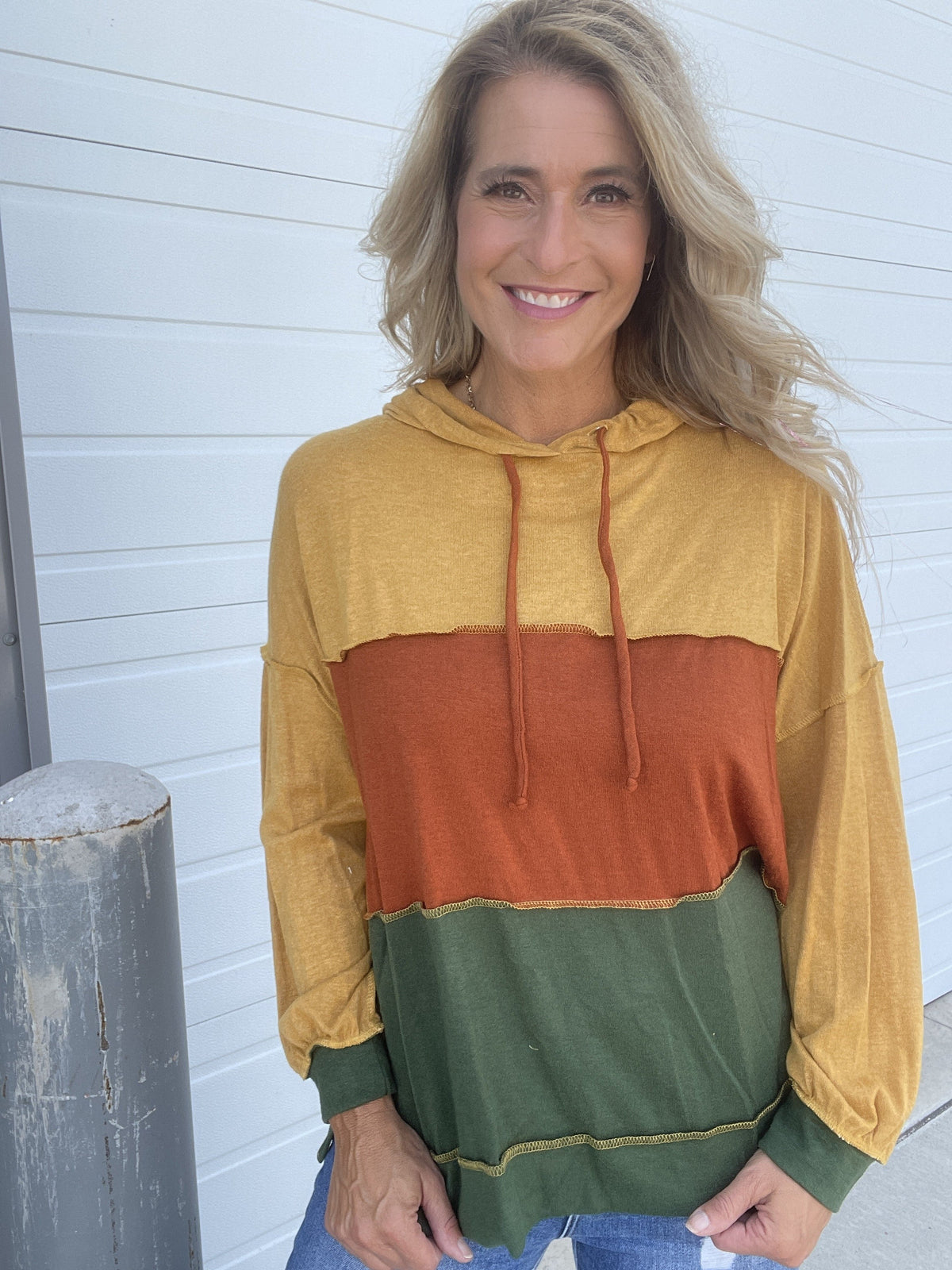 Layered Sunset Stretch Hoodie *Final Sale*
