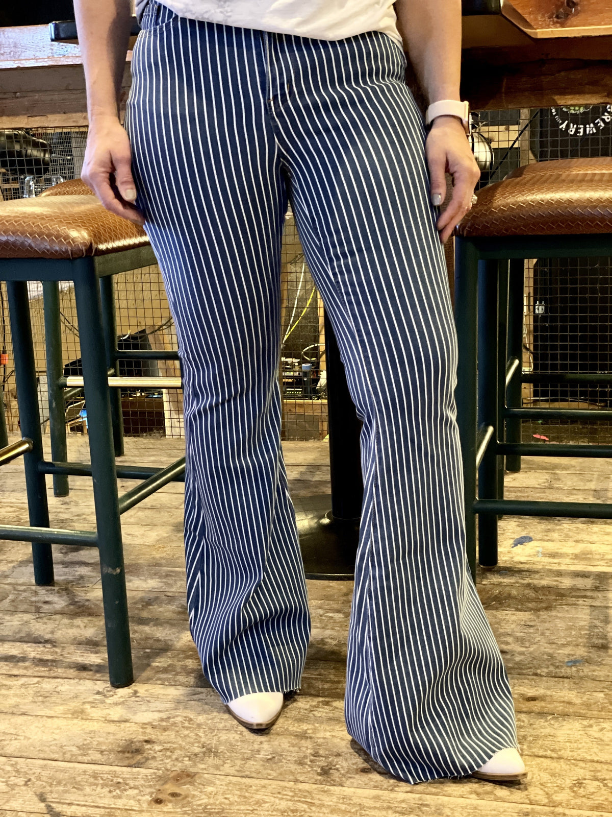 Judy Blue Paige Pin Stripe Super Flares 230 *Final Sale*