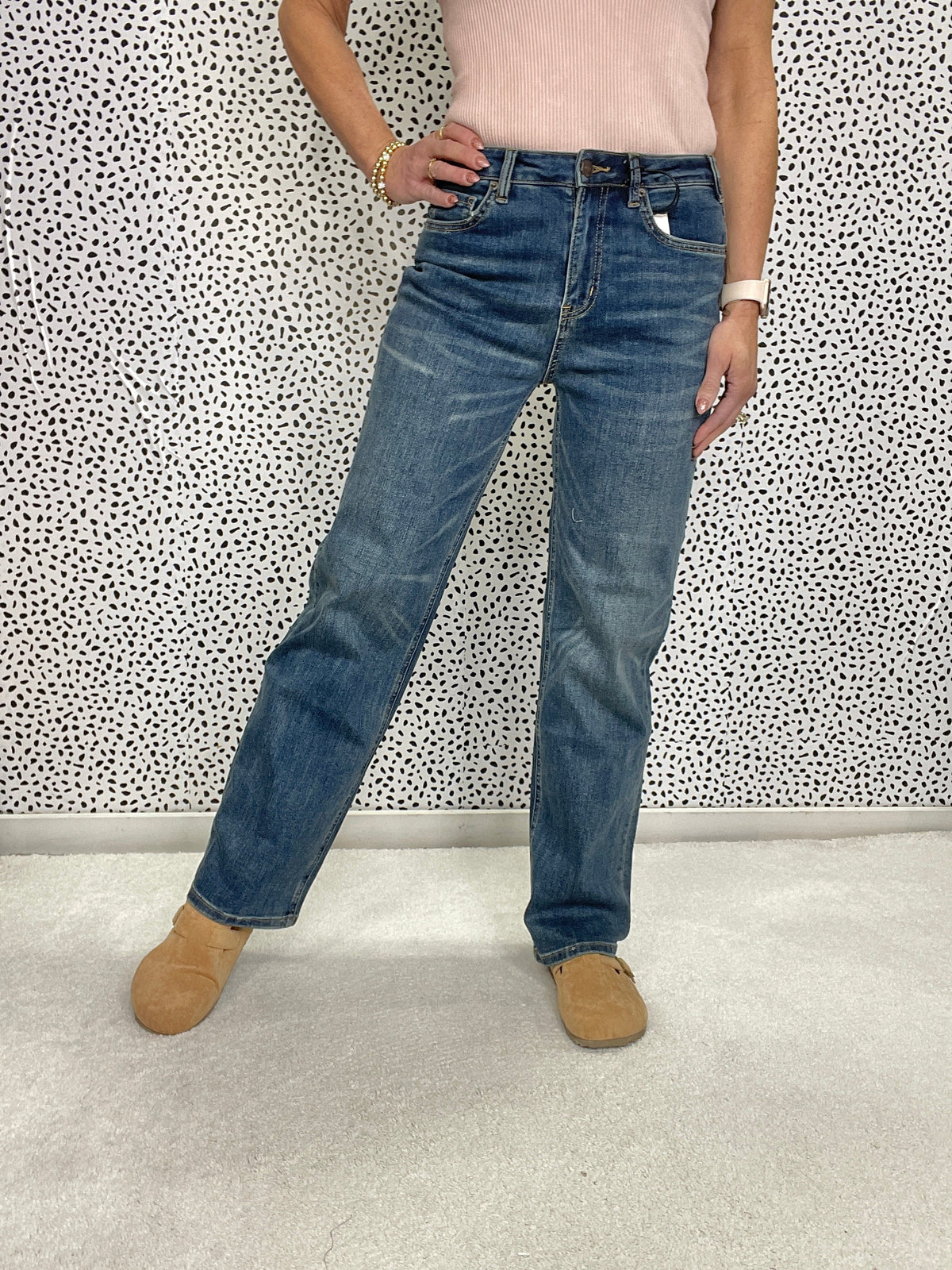 Mica Alexa Super High Straight Leg Loose Fit Jeans 214 In Blue