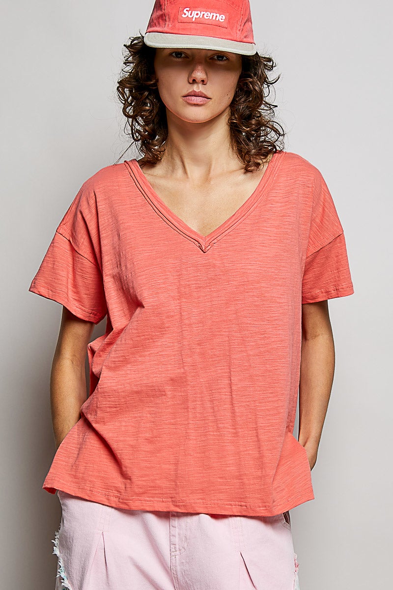 POL Can't Even Think V-Neck Top In 6 Colors