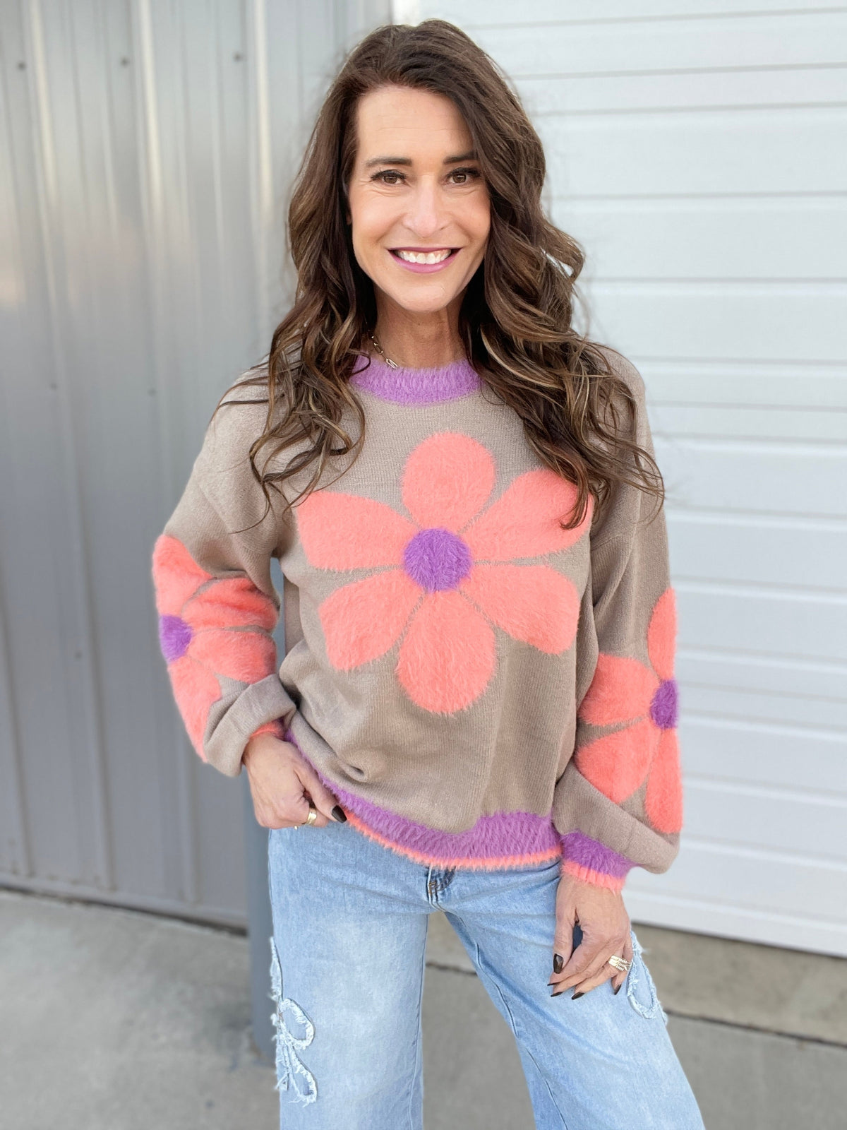 Dreaming Of Daisy Knit Sweater In 2 Colors *Final Sale*