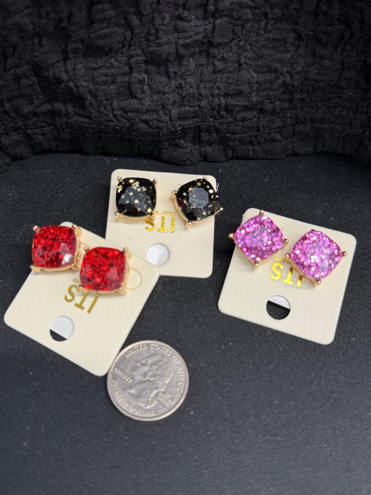 Big Fancy Sparkle Stud Earrings-3 Colors *Final Sale*