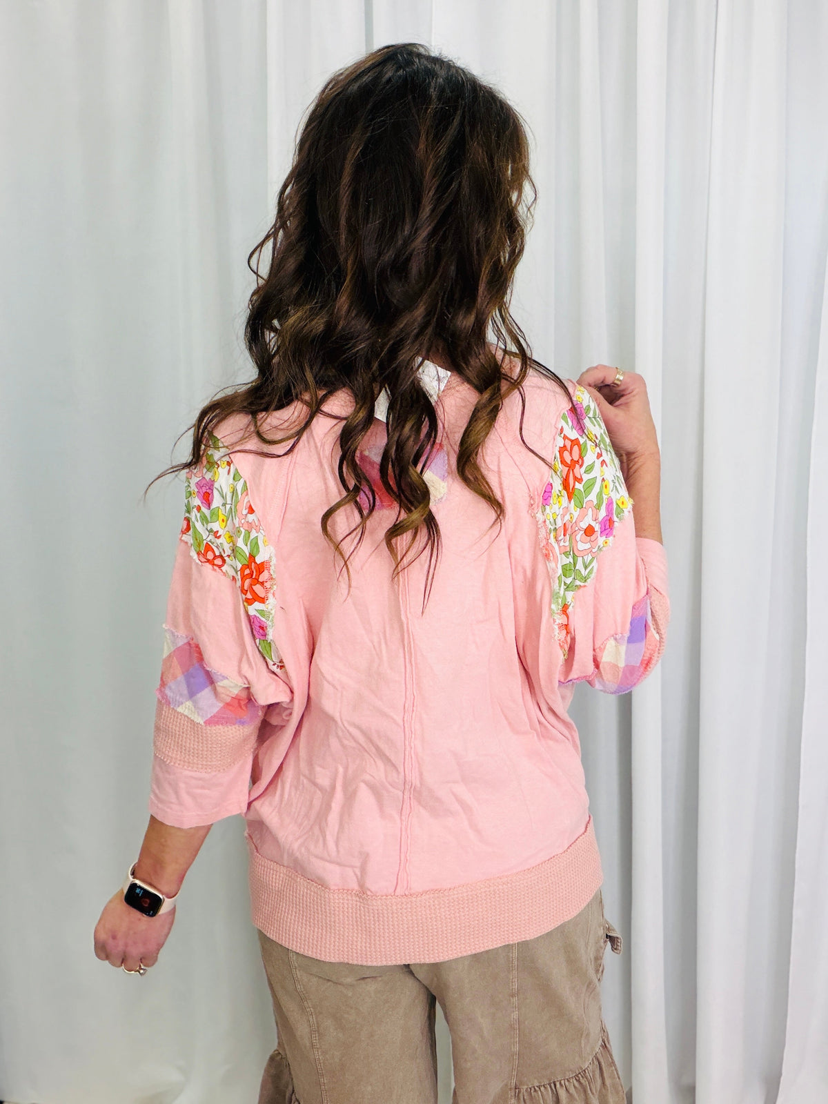 Let's Talk About This 3/4 Sleeve Soft Washed Henley Top In 2 Colors