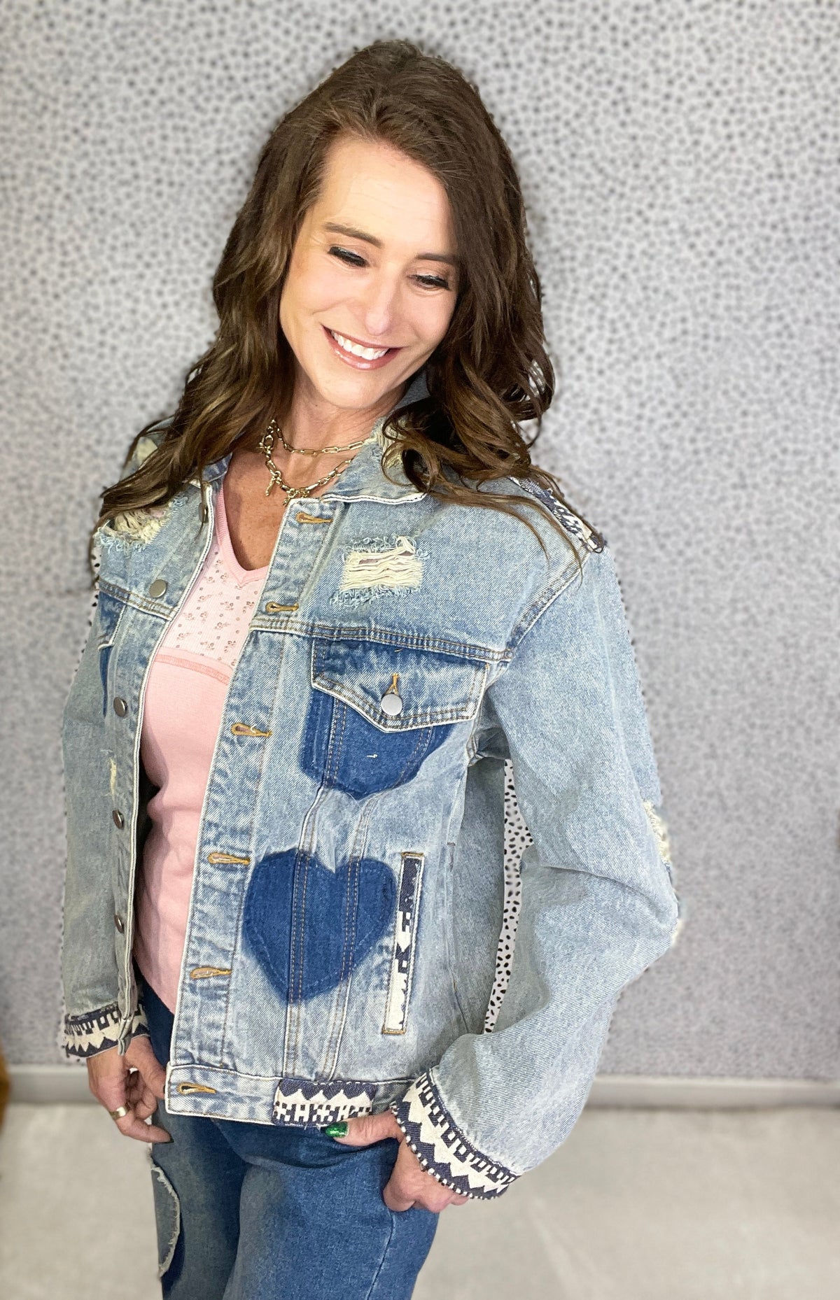 POL Running Through My Head Distressed Jacket In Denim *Final Sale*