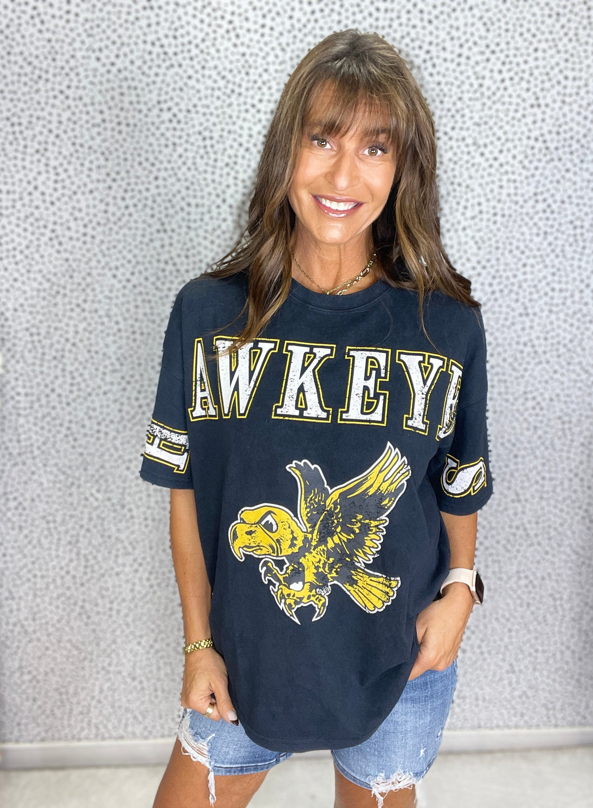 Iowa Southern Split Oversized Band Tee in 2 Colors