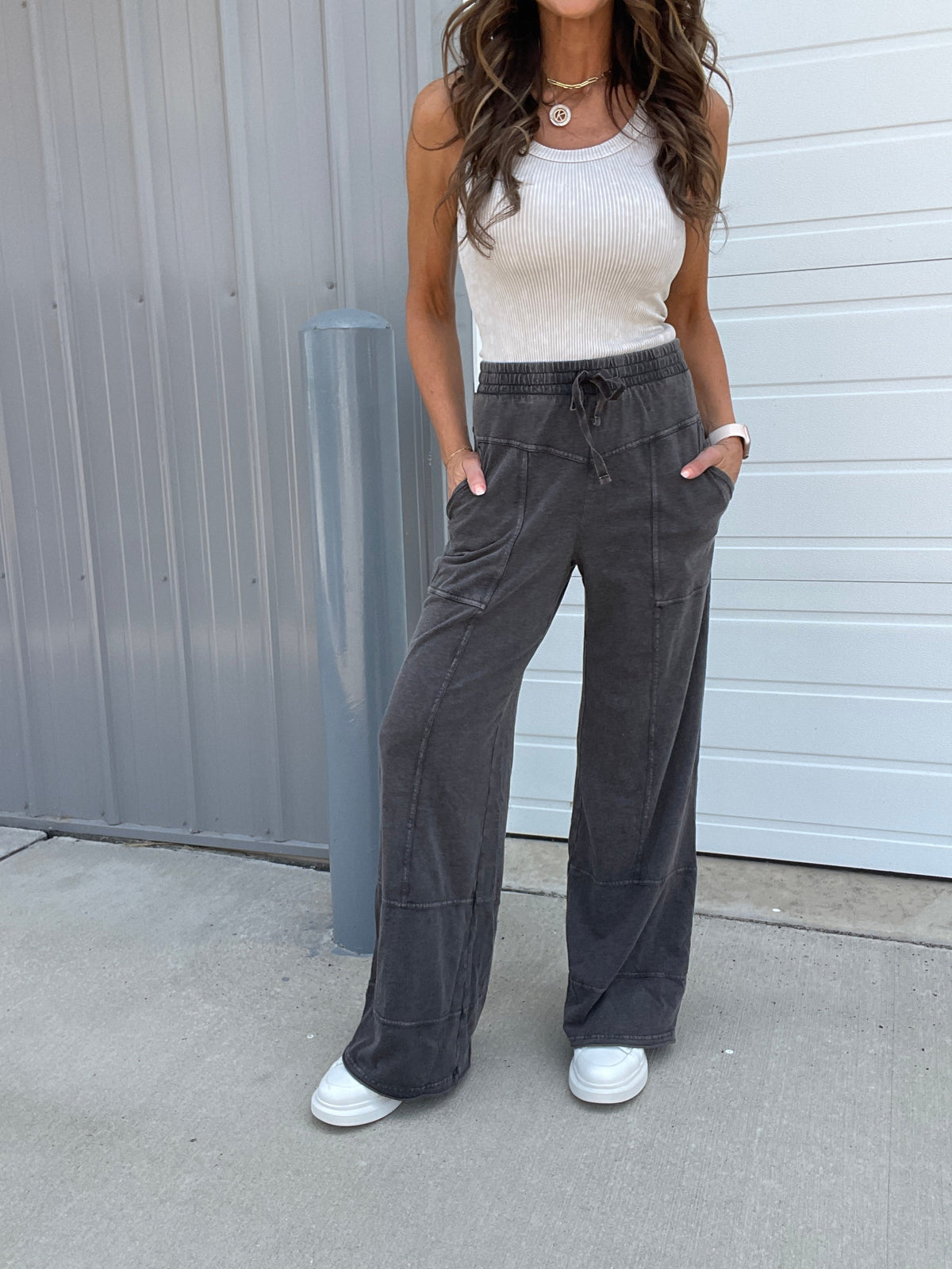 The Great Getaway Relaxed Mineral Washed Stretch Cotton Pants