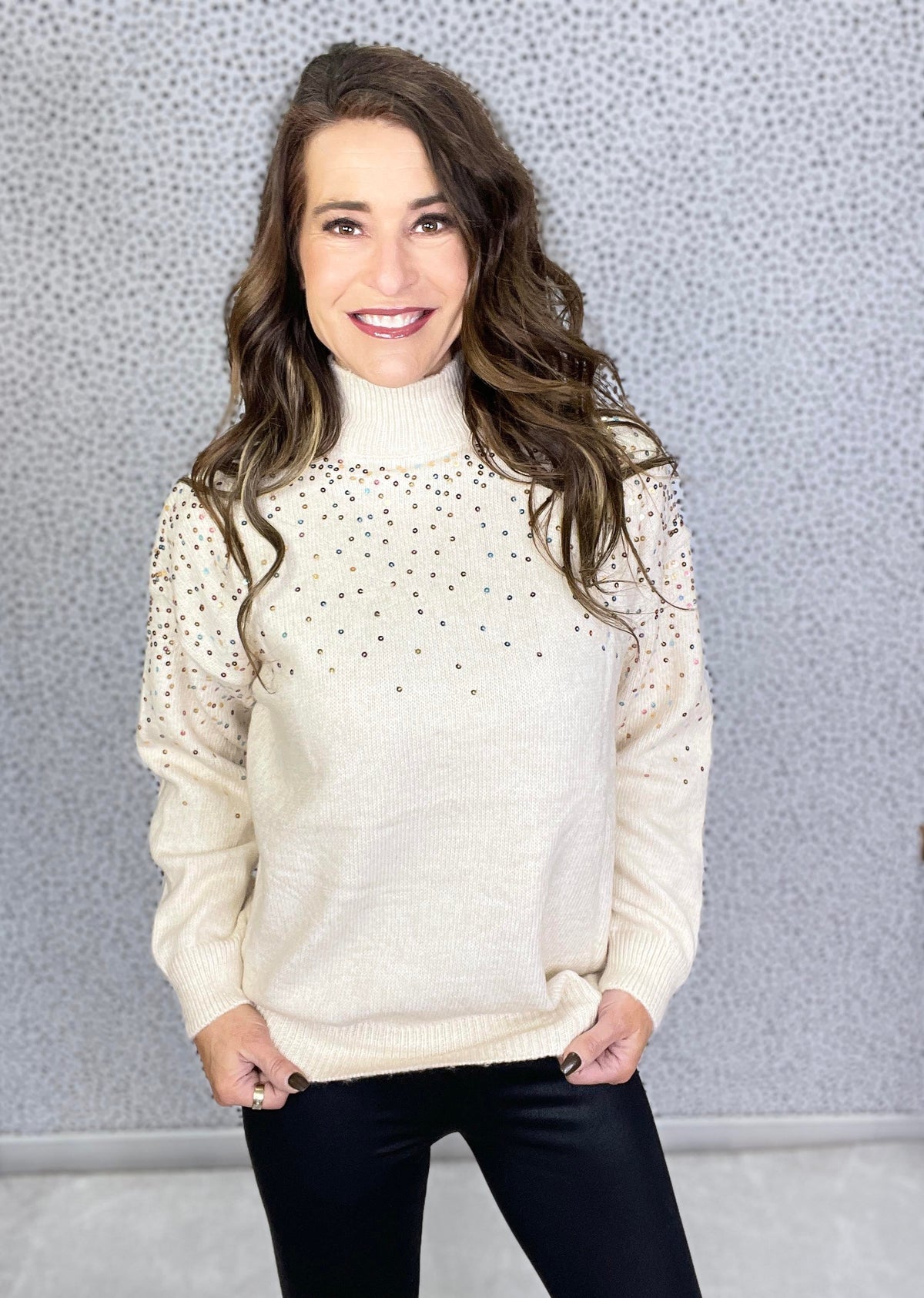 Shimmer Bliss Sequin Detail Sweater