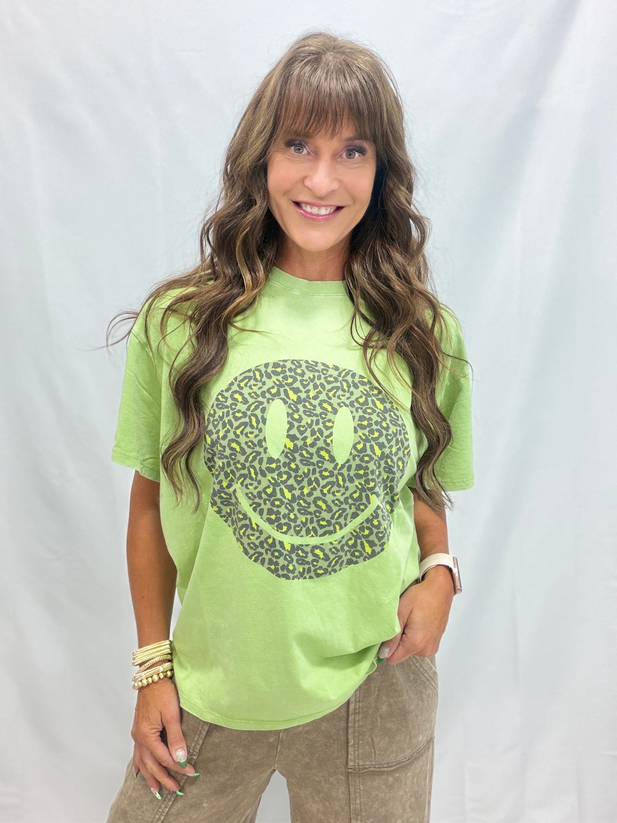 Wild Smile Mineral Washed Oversized Top In 4 Colors