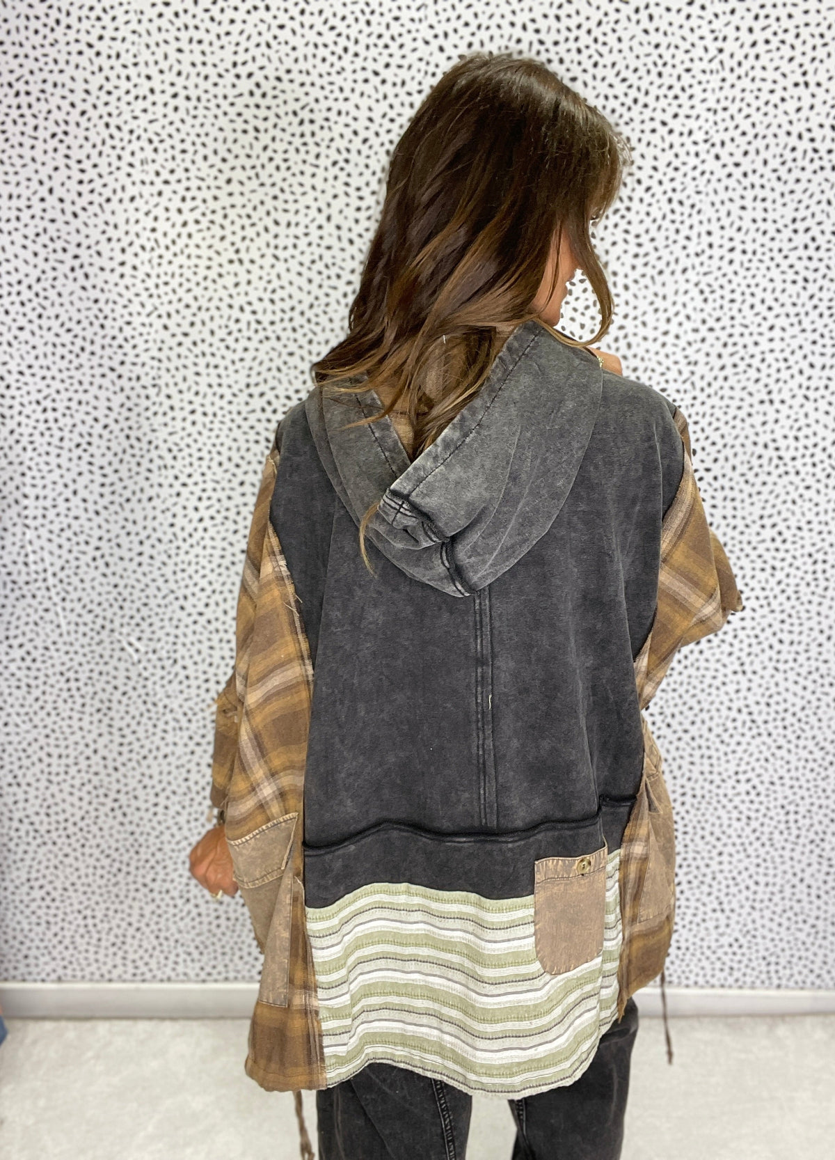 Oli & Hali Coastal Trails Patchwork Hoodie in 2 Colors *Final Sale*