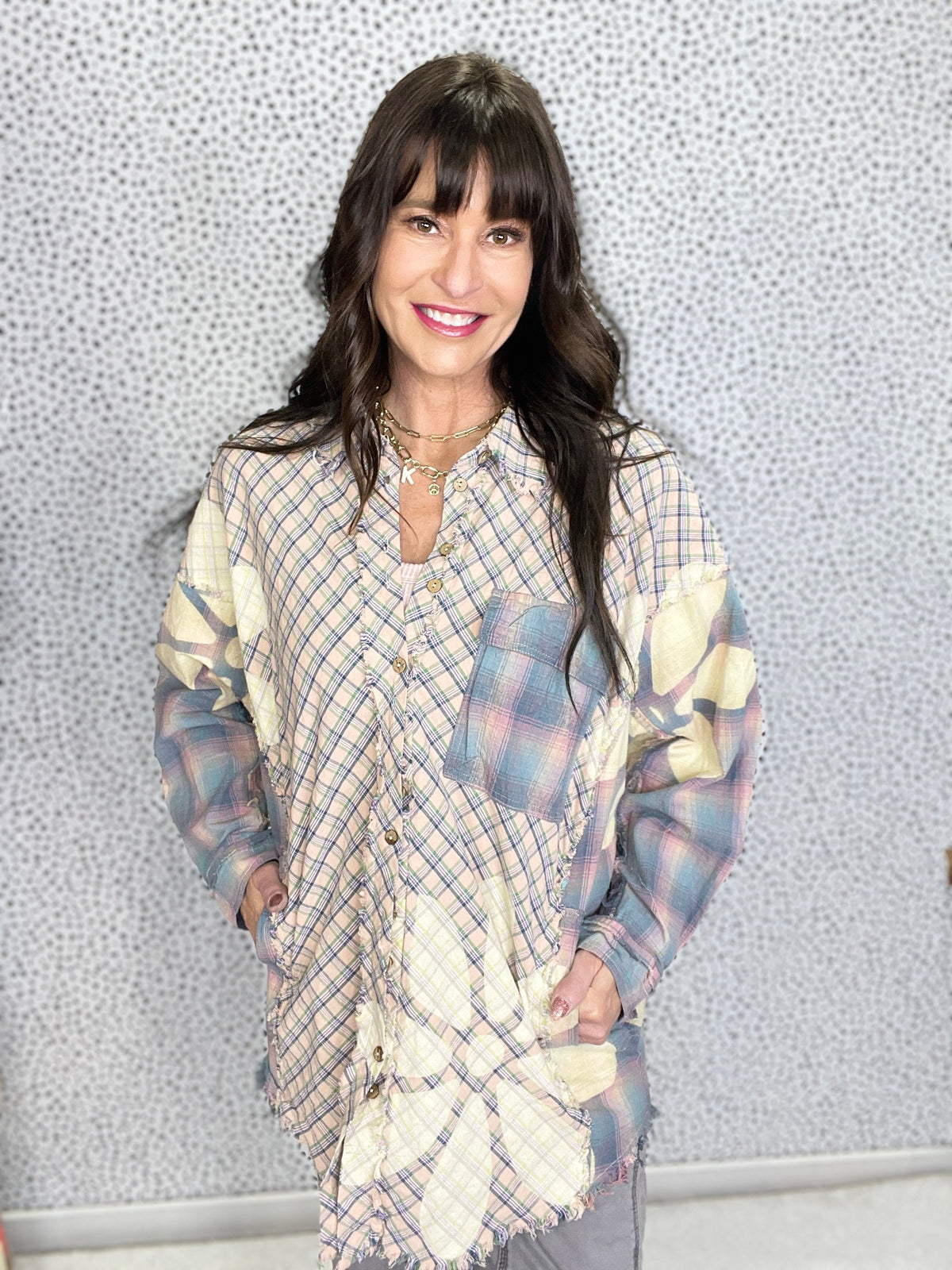 Sweet Bloom Flower Print Button Down Top In Multi *Final Sale*