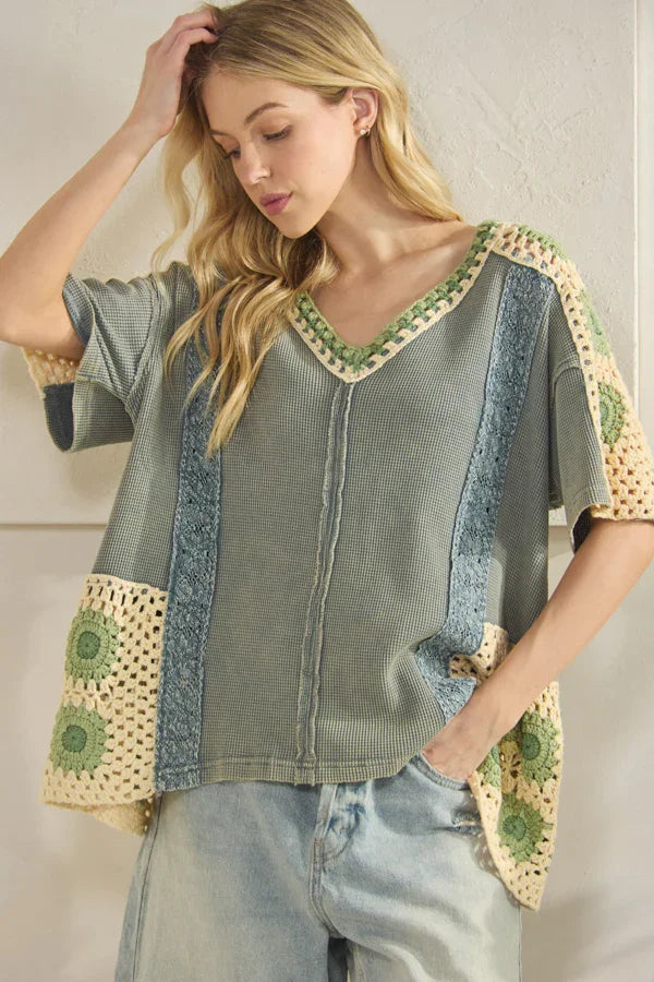Oli & Hali Sunny Stitch Crochet Top