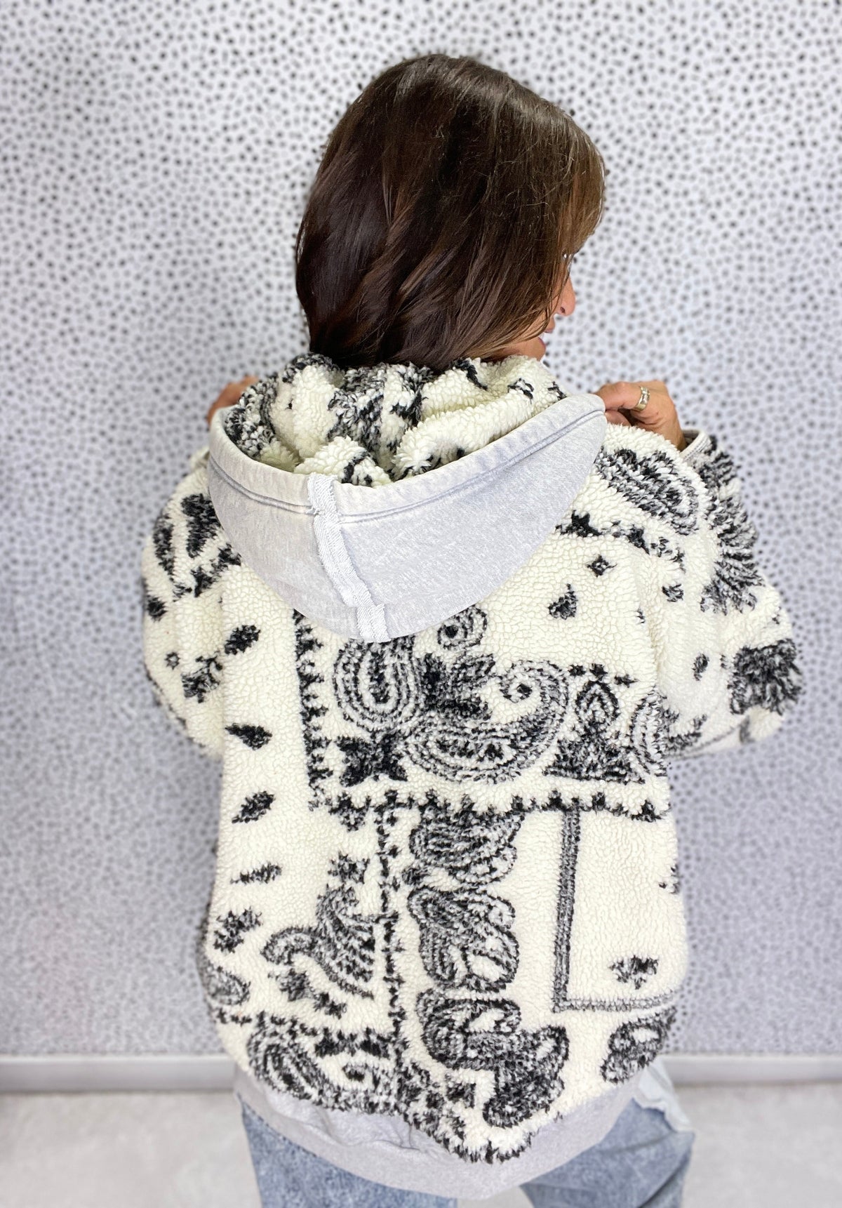 Oli & Hali Untamed Spirit Hooded Jacket In Grey