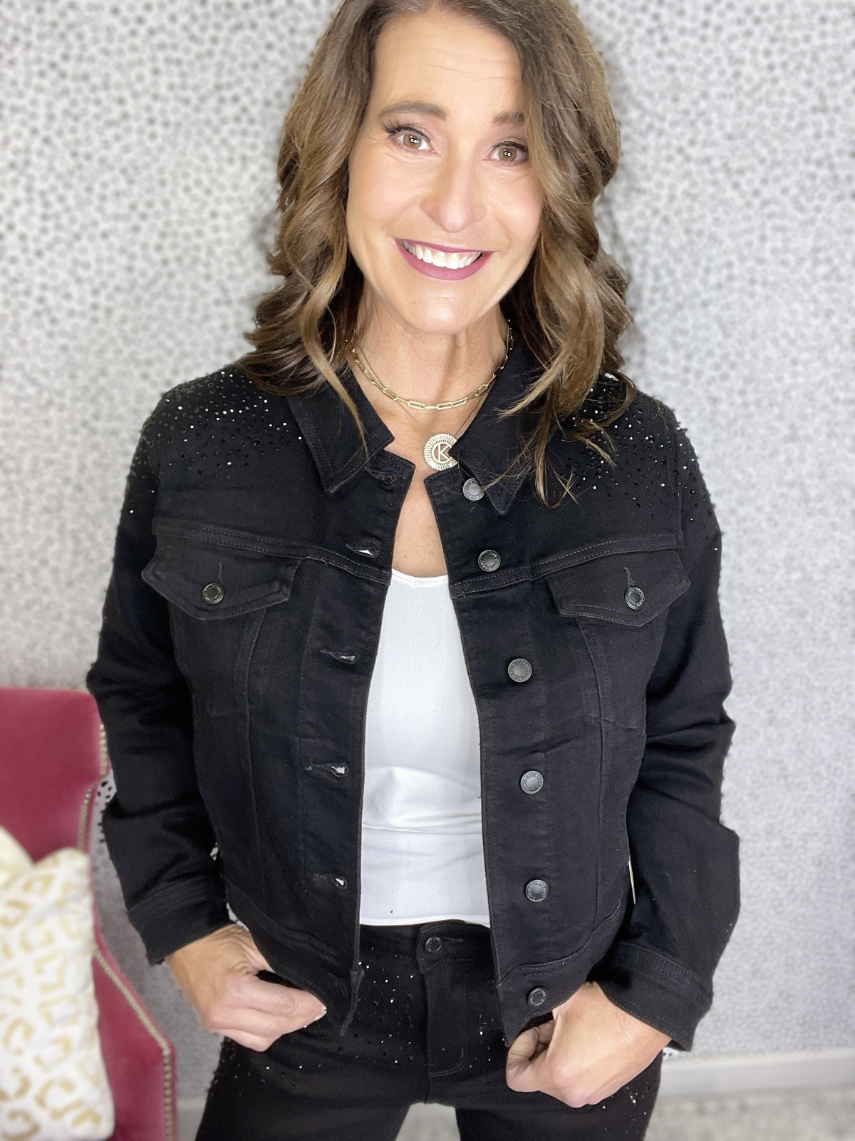Judy Blue Gimme Some Bling Stretch Denim Jacket *Final Sale*