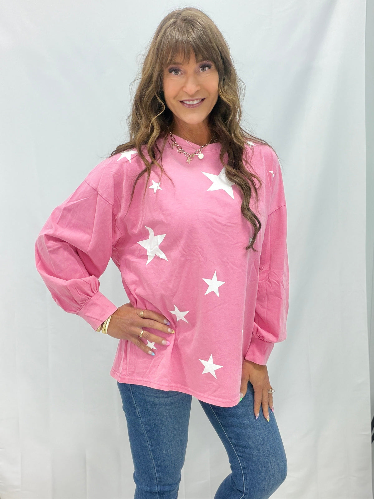 Sweet Star Mineral Washed Top In 2 Colors