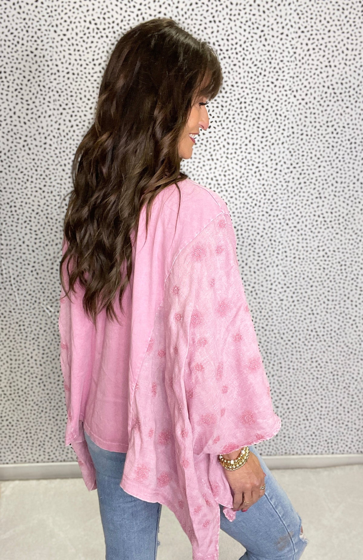 Peace Among Us Mineral Washed Poncho Top In 2 Colors *Final Sale*