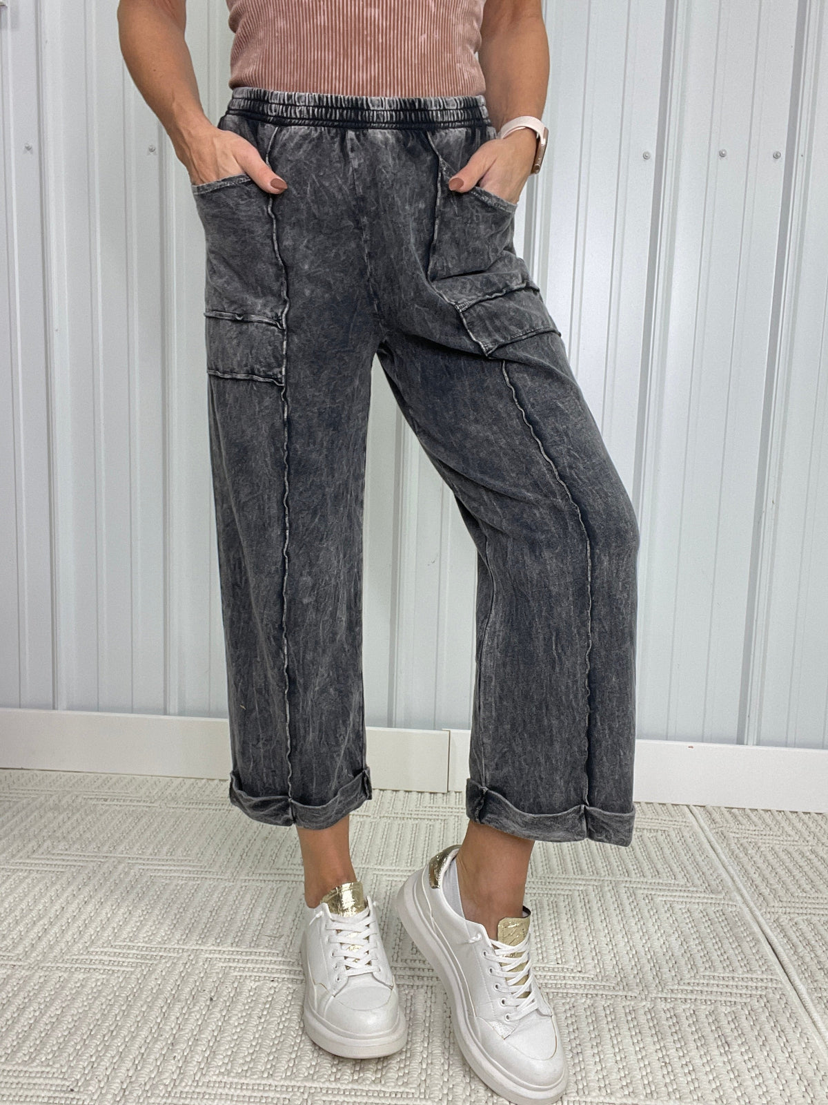Charmed Life Rolled-Up Hem Pants In 4 Colors