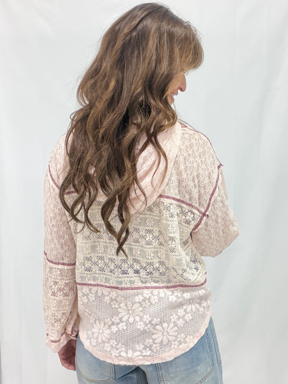 Pol Blossom Breeze Lace Hoodie in 2 Colors
