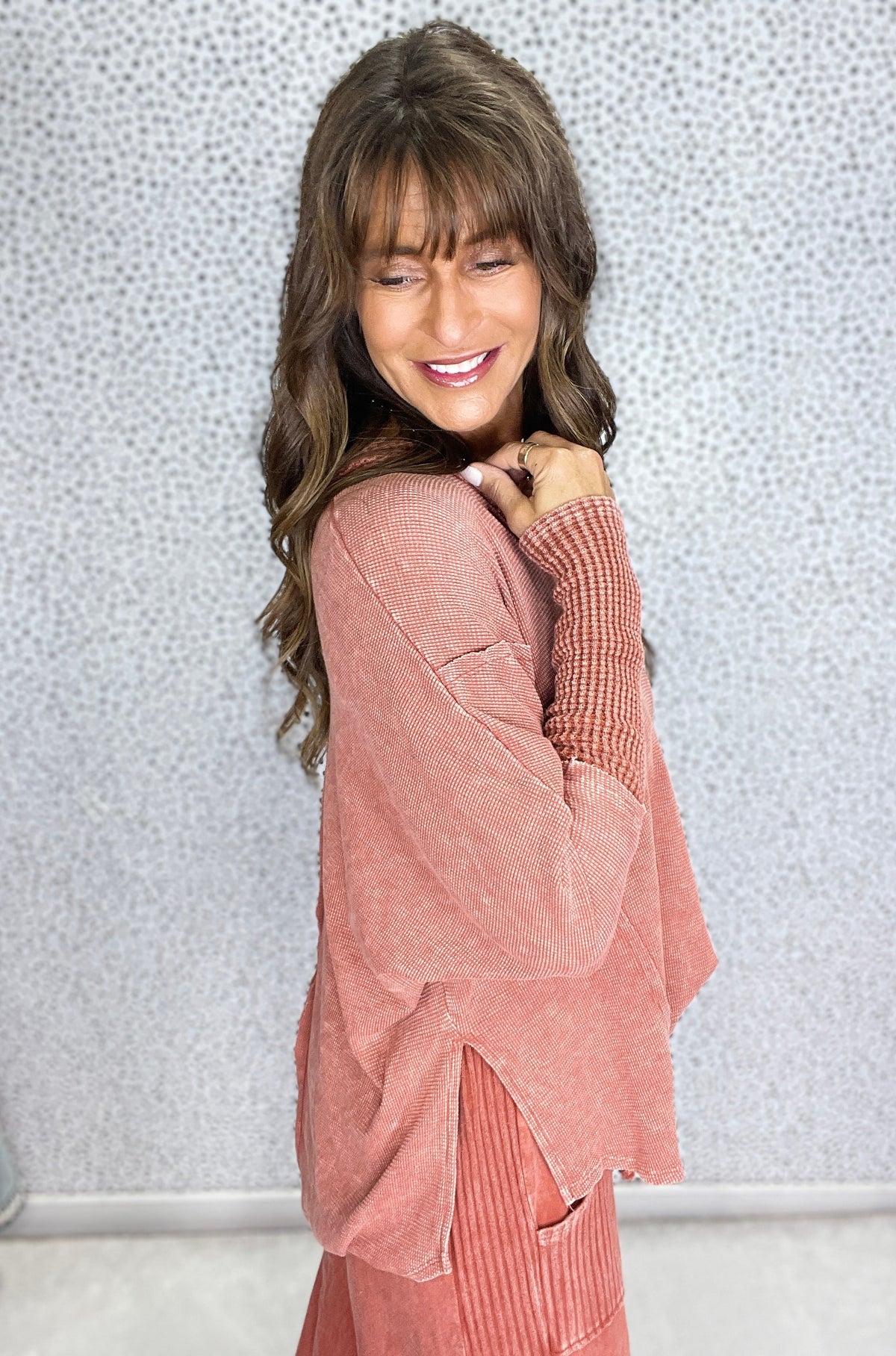 Washed Edge Knit Pullover in 4 Colors
