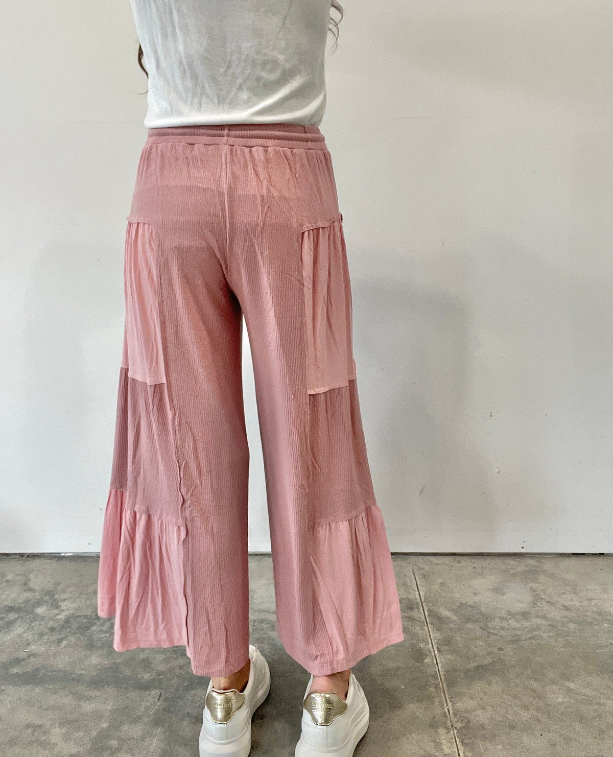 Pol A Little Bit Of Paradise Wide Leg Crop Pants In 5 Colors: Black, Grey, Pink, Mocha, Ivory