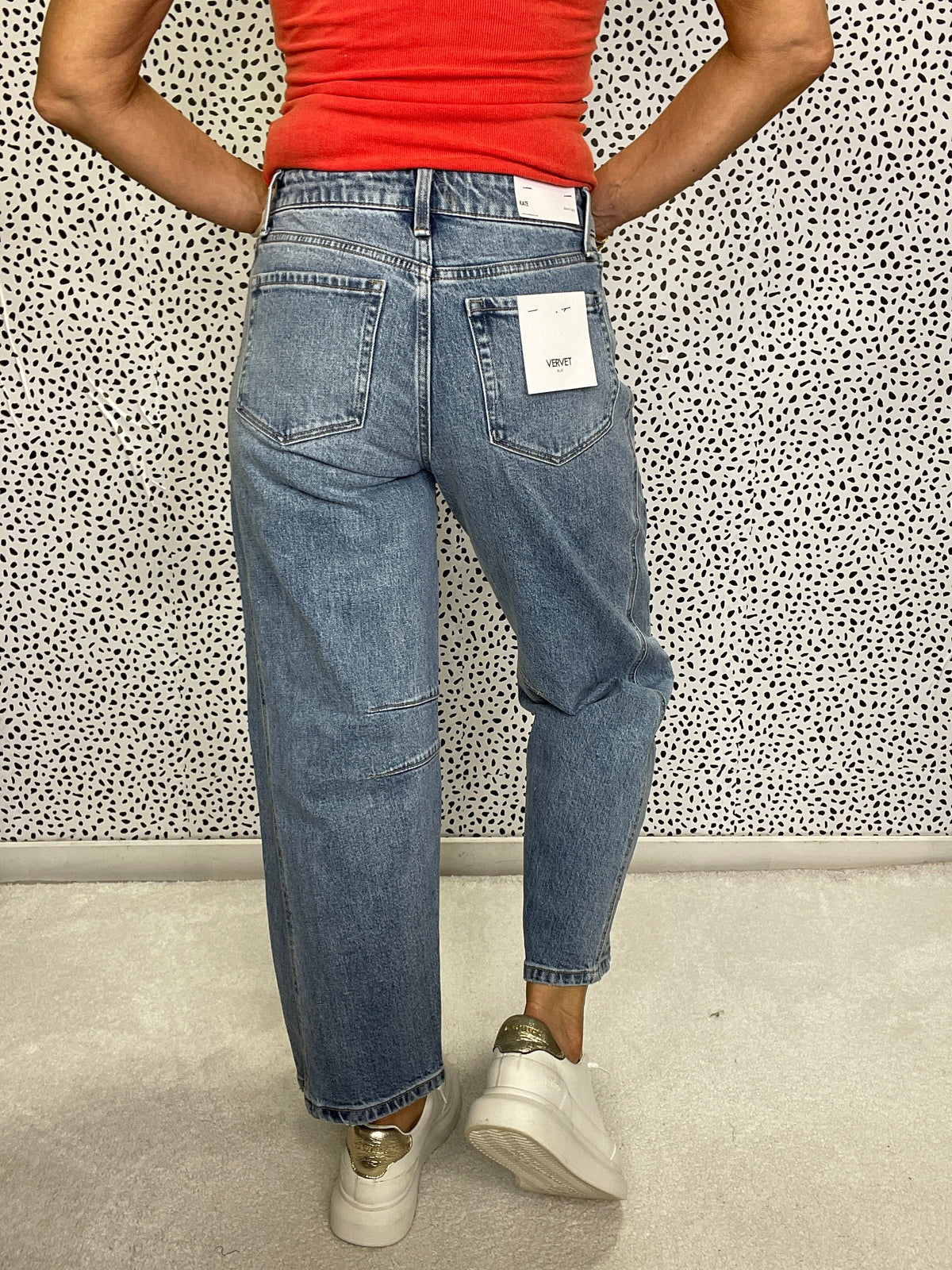 Vervet Val High Rise Barrel Leg Jeans 514 In Tingle