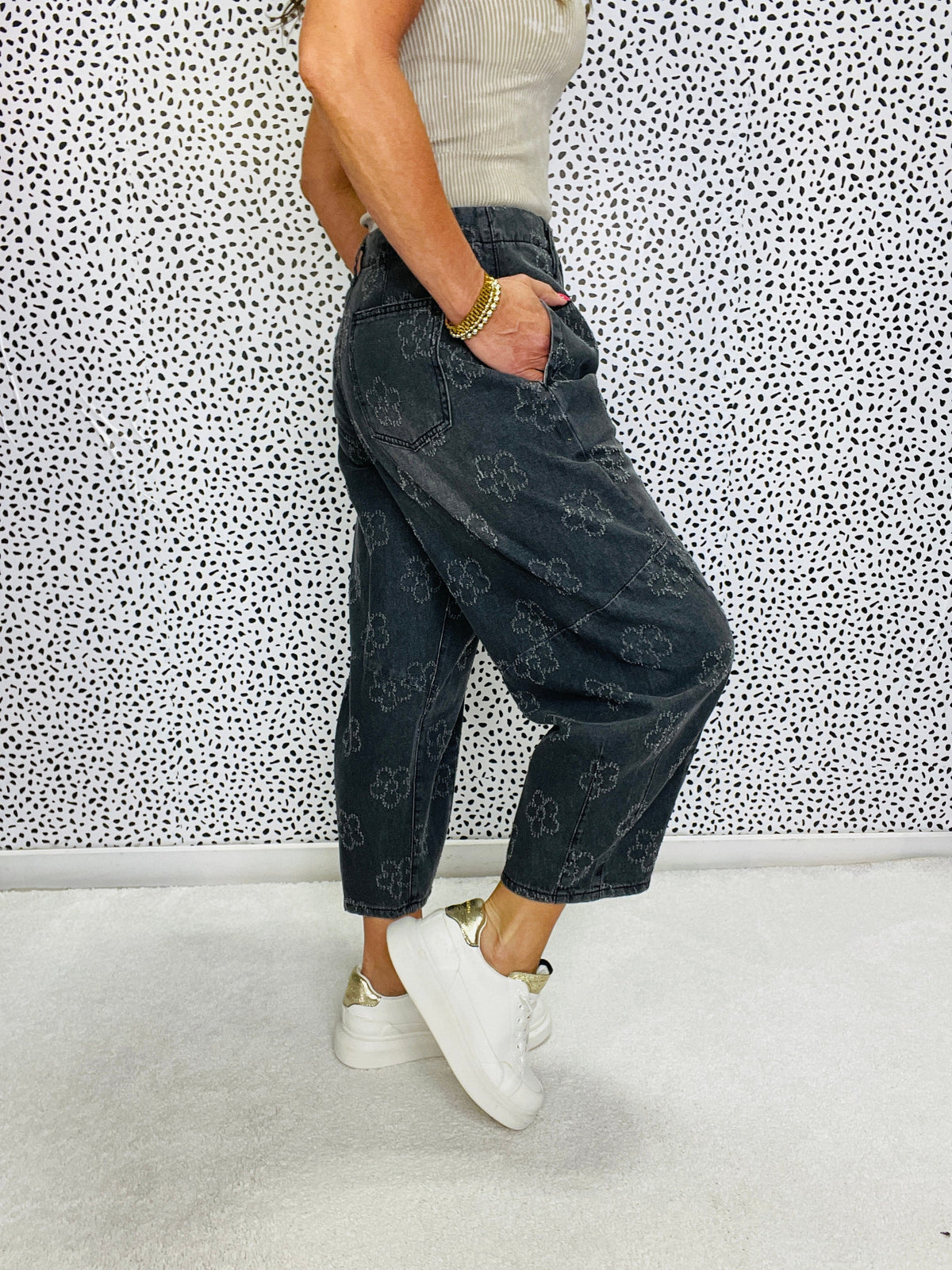 Daisy Drift Washed Twill Barrel Pants In 3 Colors