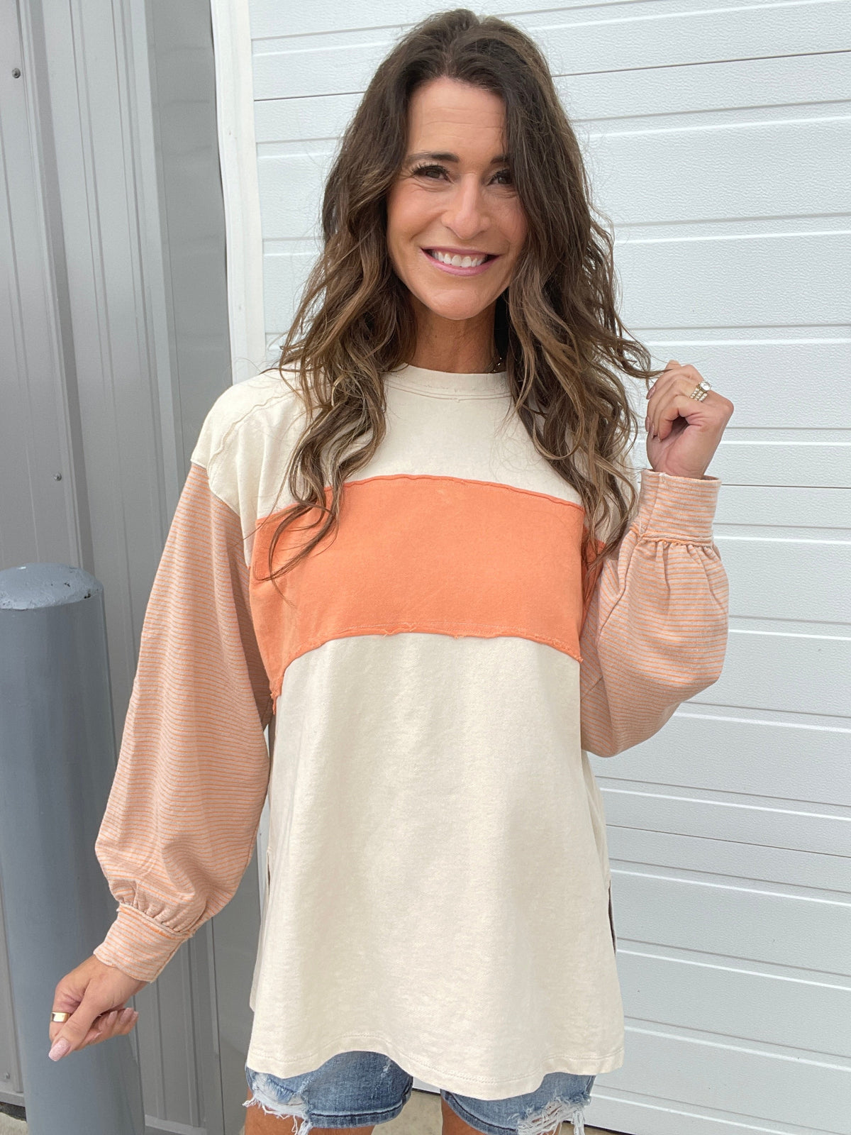 Got A Hunch Color Mix Terry Top In 3 Colors *Final Sale*