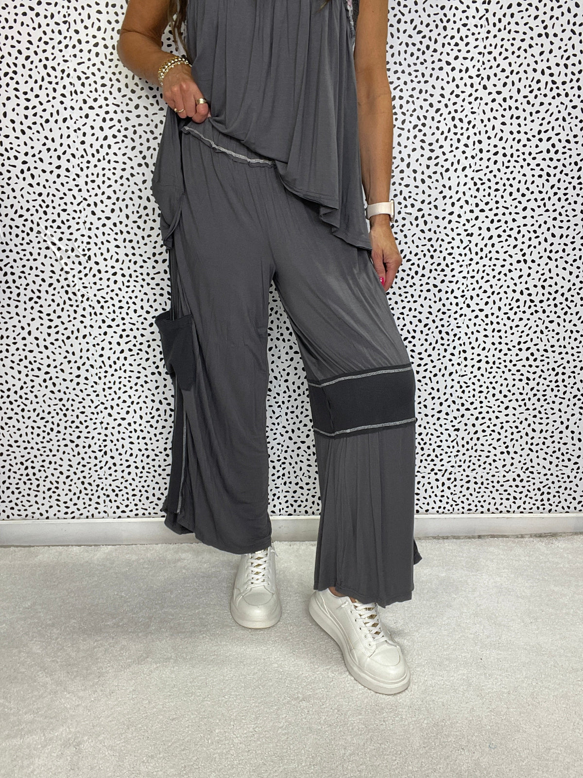 POL Meant For This Relaxed Fit Stitch Detail Pants In 2 Colors *Final Sale*
