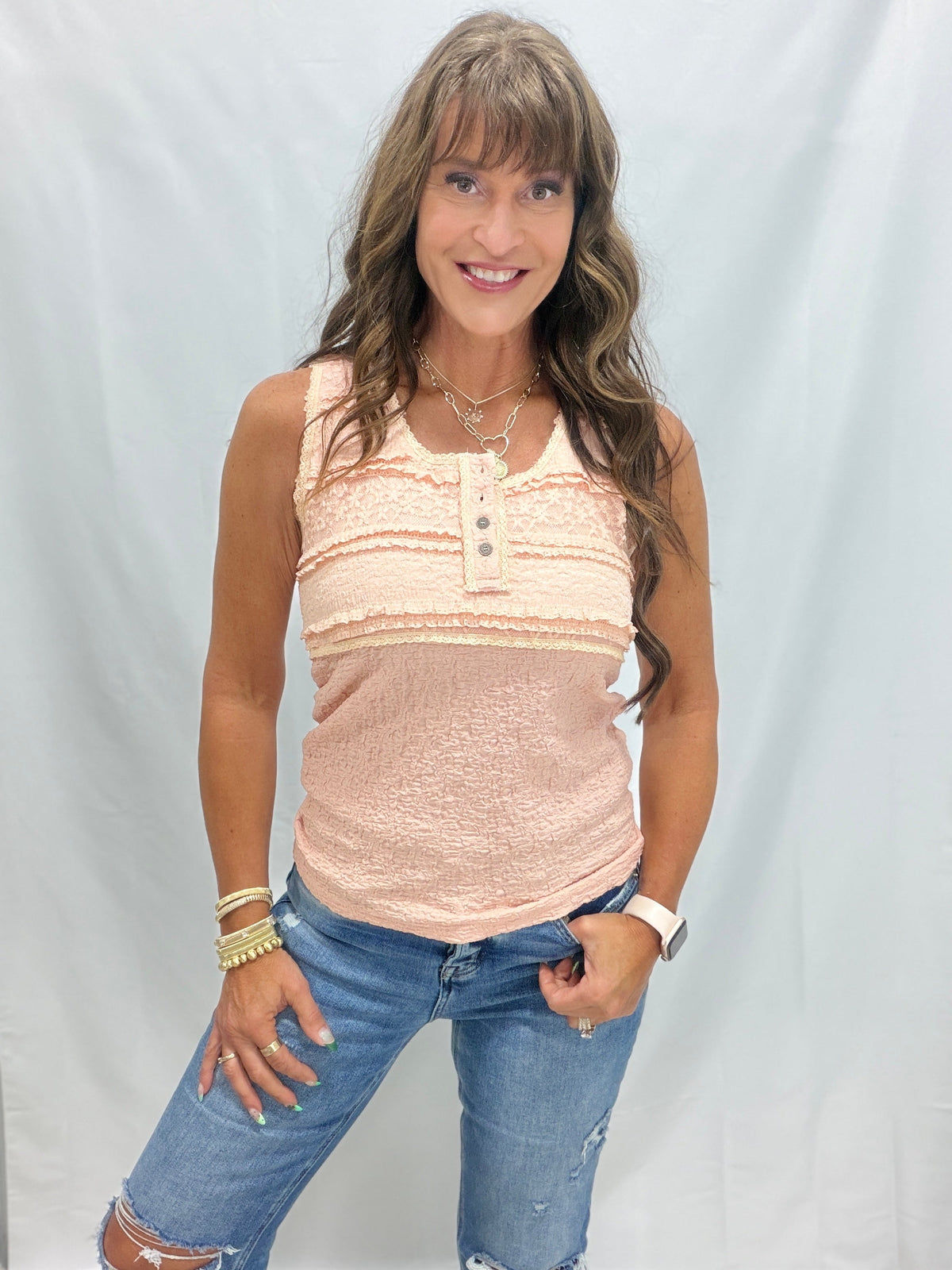 POL Lace Whisper Knit Top in 3 Colors