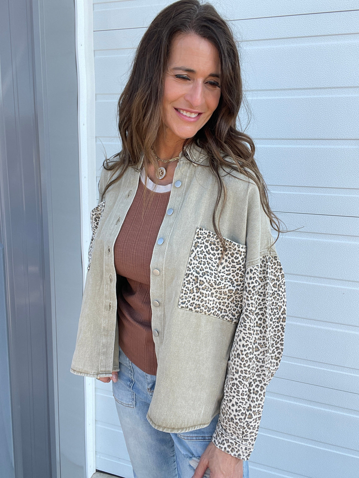 Pol All The Animal Vibes Oversized Shirt Jacket In 2 Colors: Black, Mocha *Final Sale*
