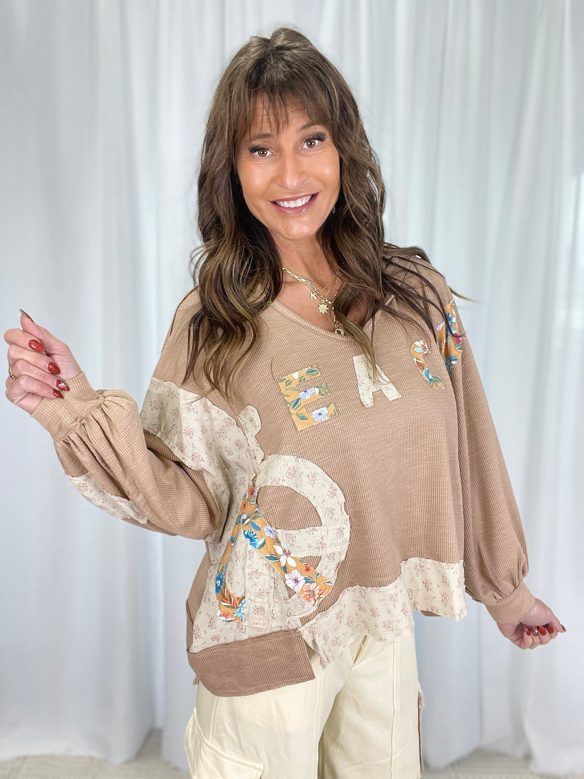 POL Peaceful Journey Long Sleeve Knit Hoodie Top In 3 Colors: Cream, Mocha, Pink *Final Sale*