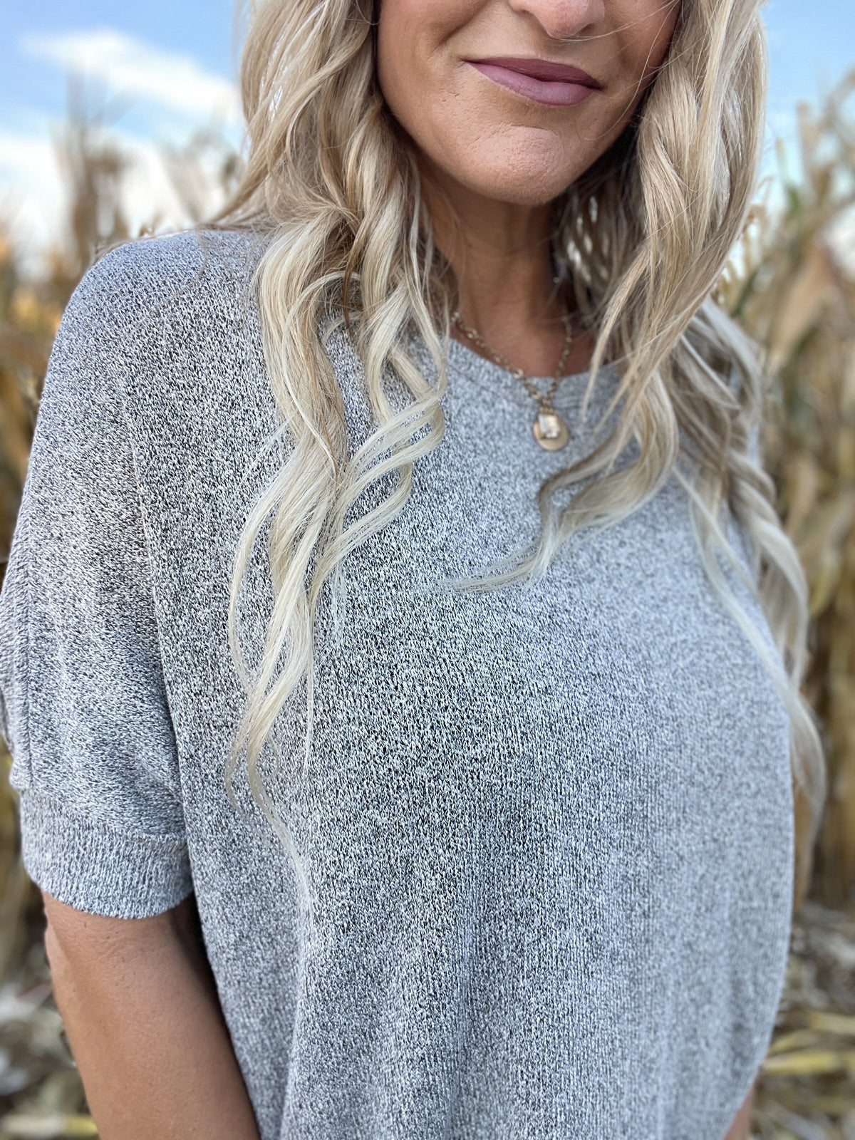 Mixed Tones Top *Final Sale*