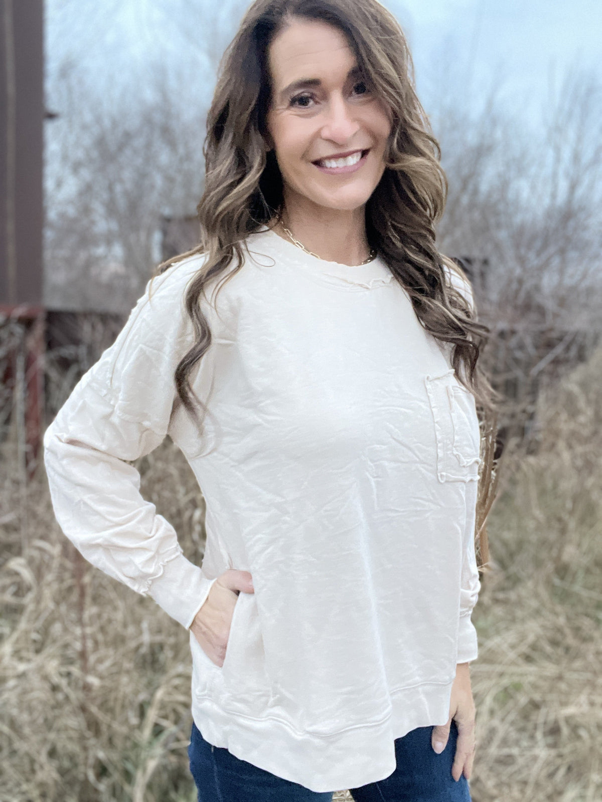 Frosted Details Casual Pullover Crewneck 3.0 In 6 Colors *Final Sale*