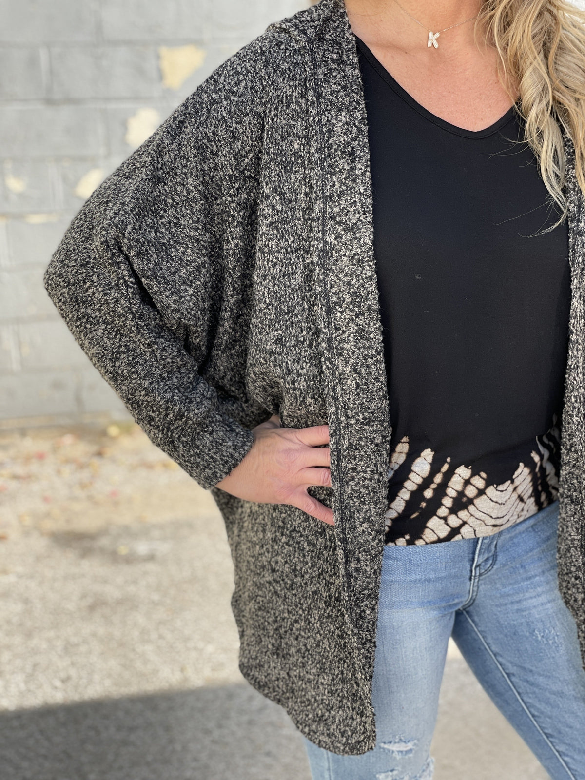 Flecks Of Fun Hooded Cardigan *Final Sale*