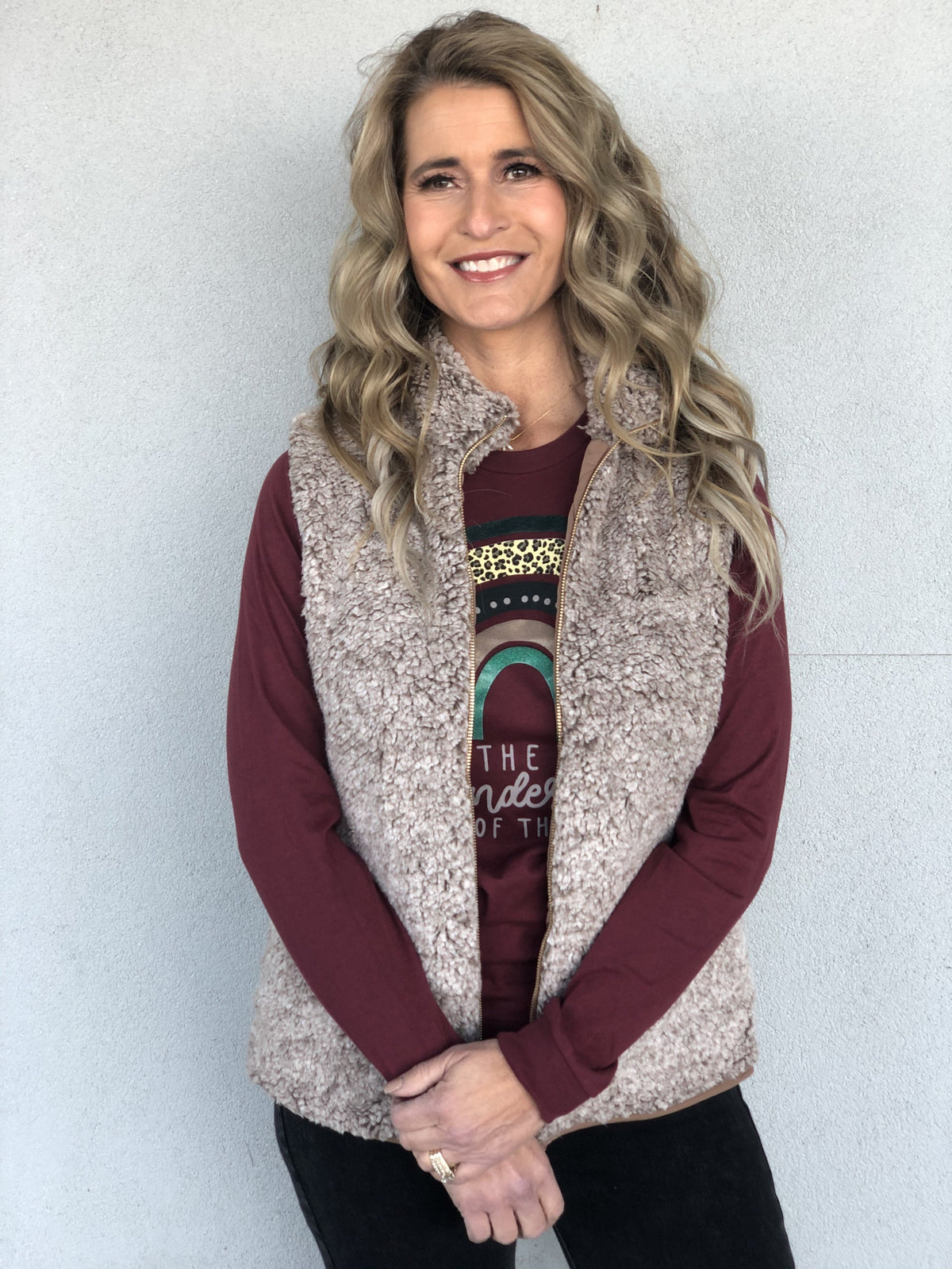 Darcy Reversible Quilted Mocha Vest *Final Sale*